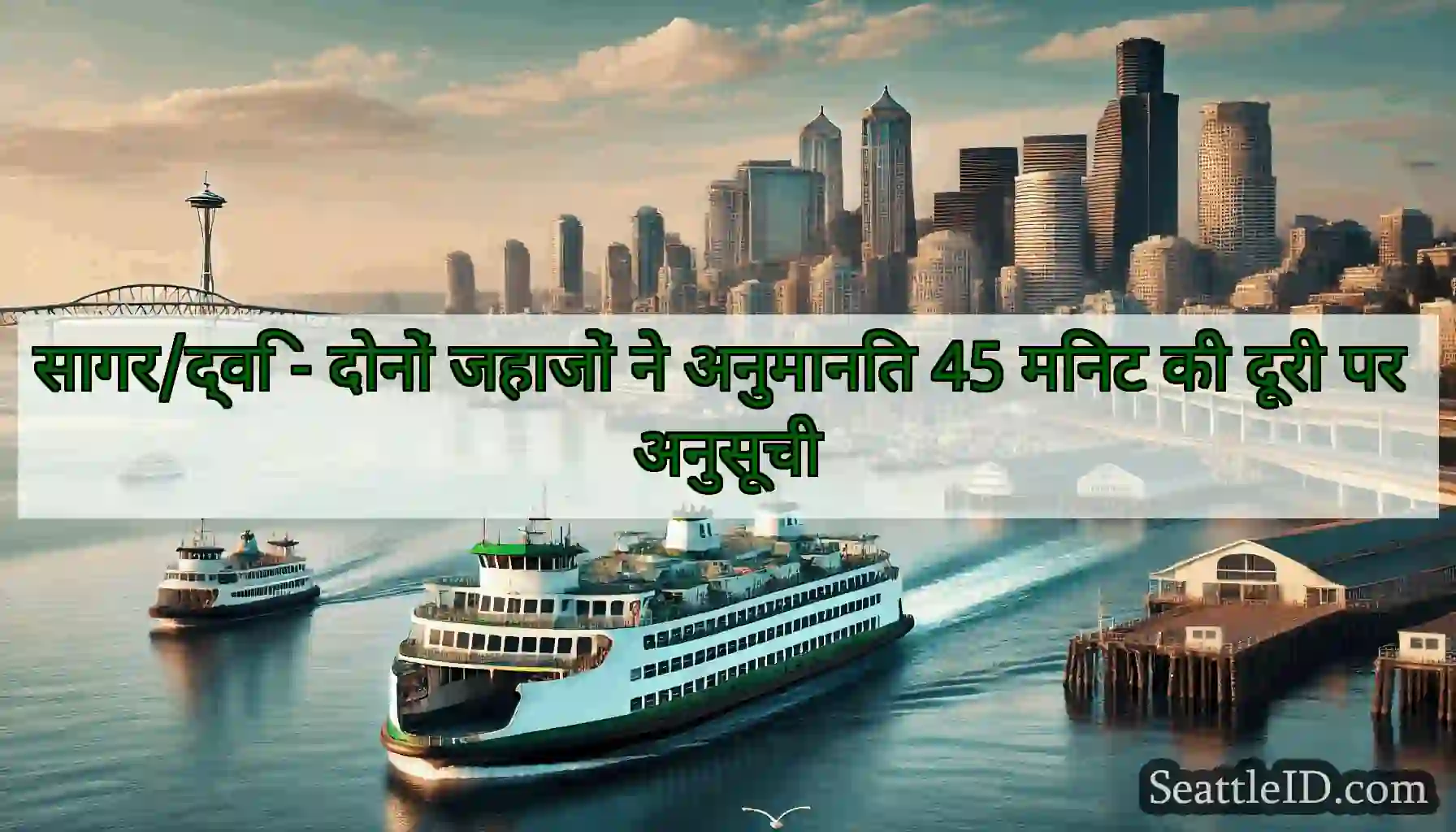 सागर/द्वि - दोनों जहाजों ने अनुमानित 45 मिनट की