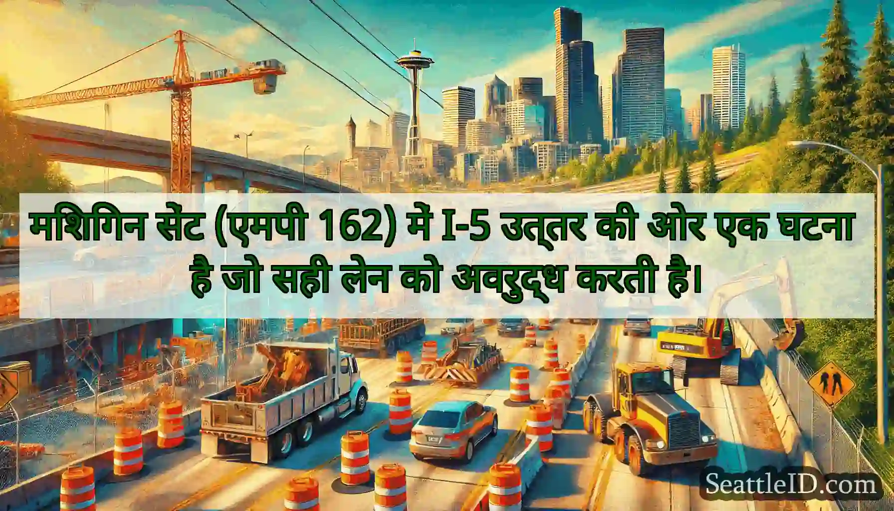 मिशिगन सेंट (एमपी 162) में I-5 उत्तर की ओर एक