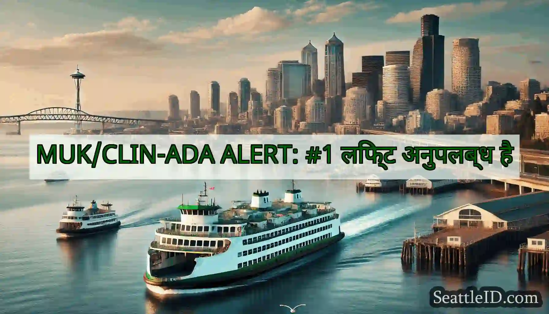 MUK/CLIN-ADA ALERT: #1 लिफ्ट अनुपलब्ध है