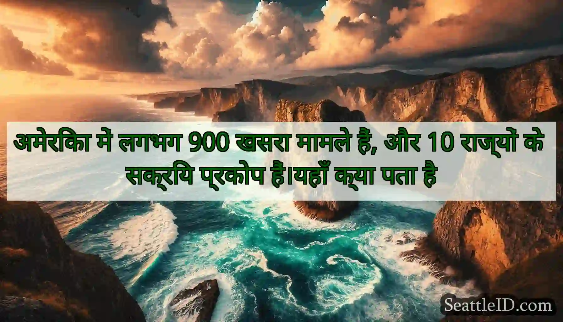 अमेरिका में लगभग 900 खसरा मामले हैं, और 10