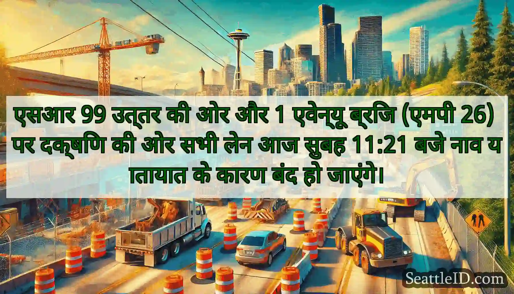 एसआर 99 उत्तर की ओर और 1 एवेन्यू ब्रिज (एमपी 26)