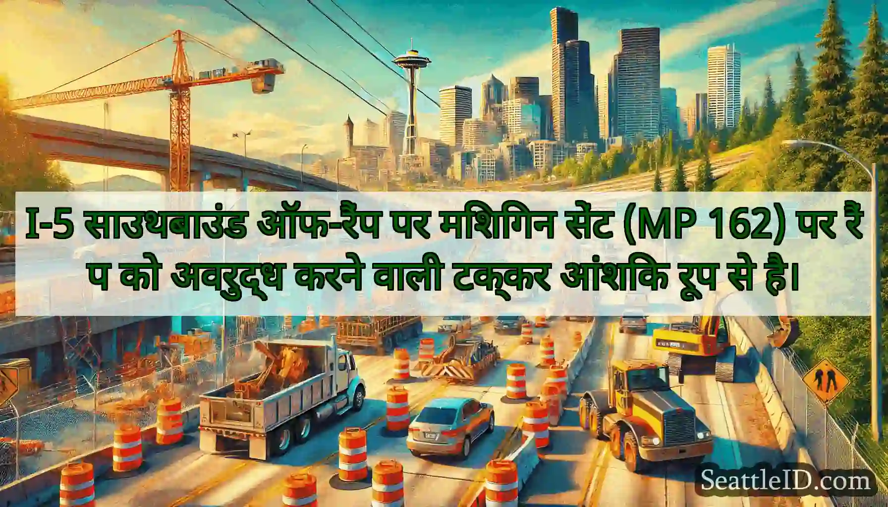 I-5 साउथबाउंड ऑफ-रैंप पर मिशिगन सेंट (MP 162) पर