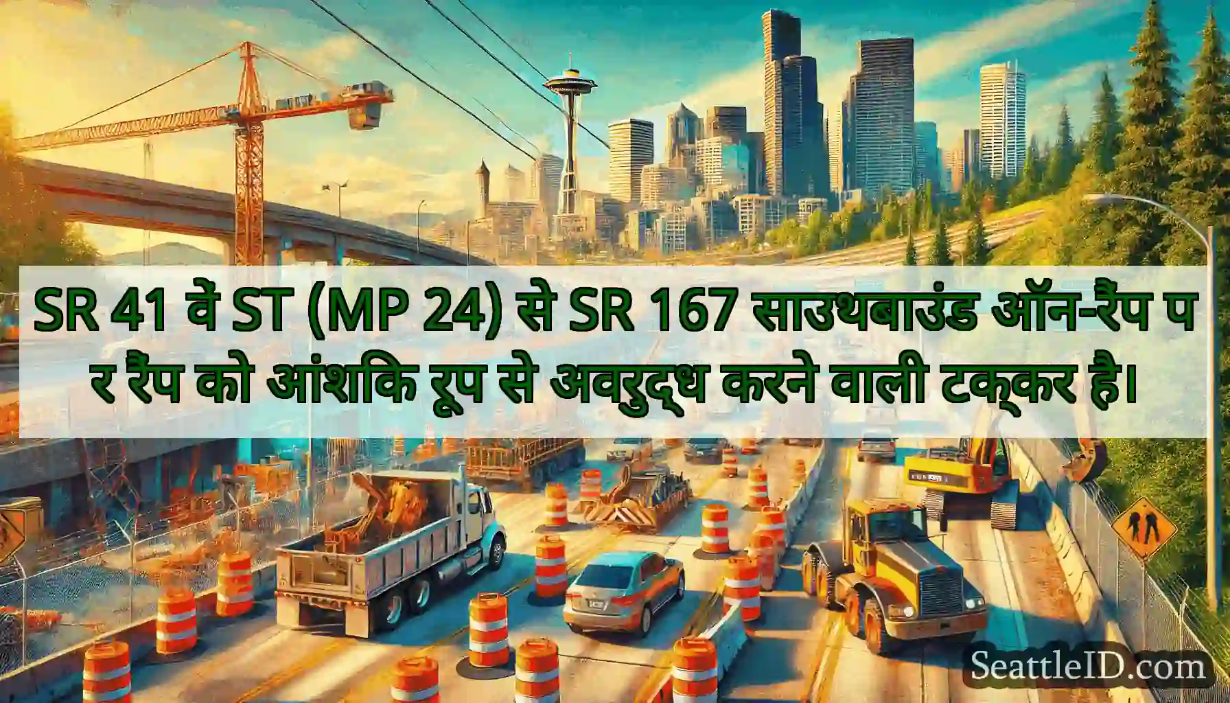 SR 41 वें ST (MP 24) से SR 167 साउथबाउंड ऑन-रैंप