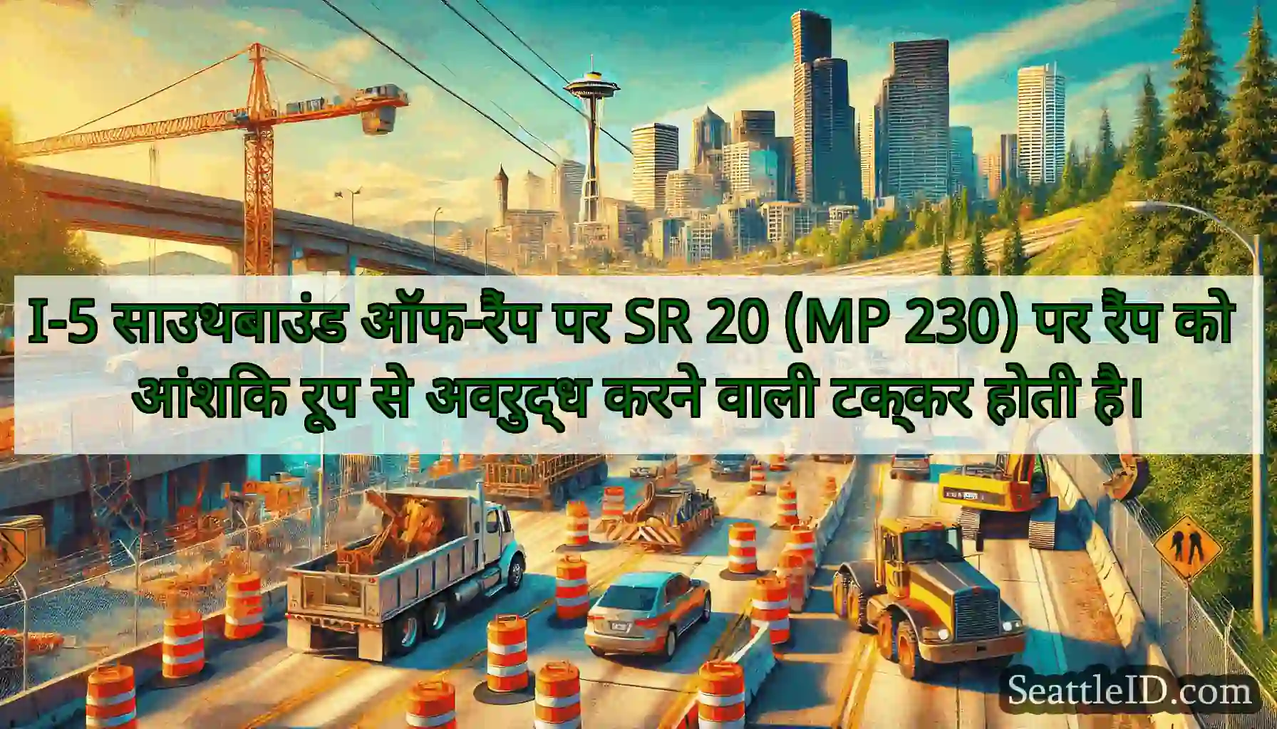 I-5 साउथबाउंड ऑफ-रैंप पर SR 20 (MP 230) पर रैंप