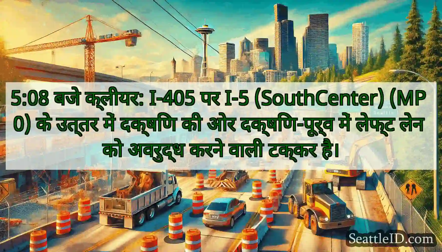 5:08 बजे क्लीयर: I-405 पर I-5 (SouthCenter) (MP