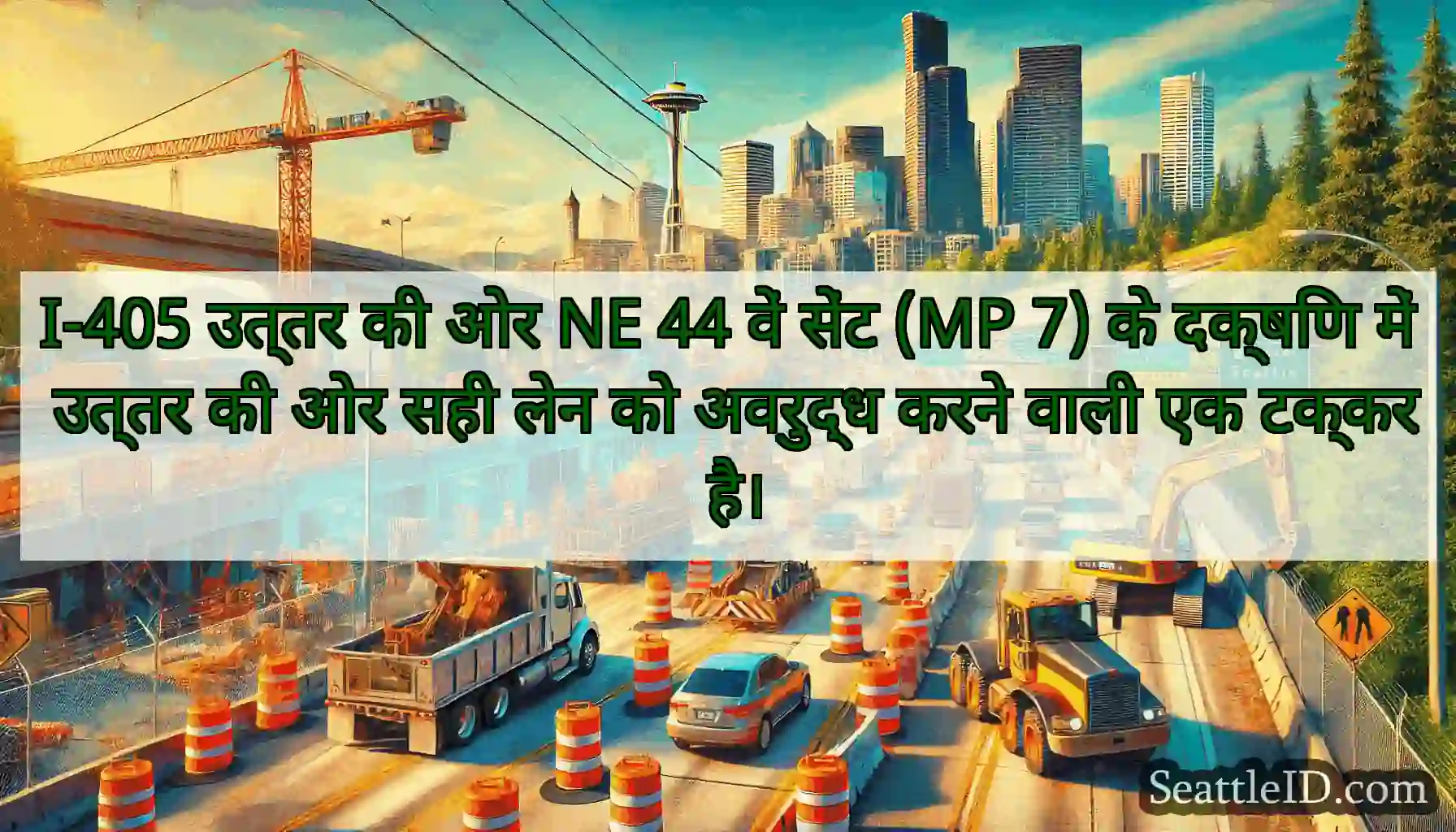 I-405 उत्तर की ओर NE 44 वें सेंट (MP 7) के दक्षिण