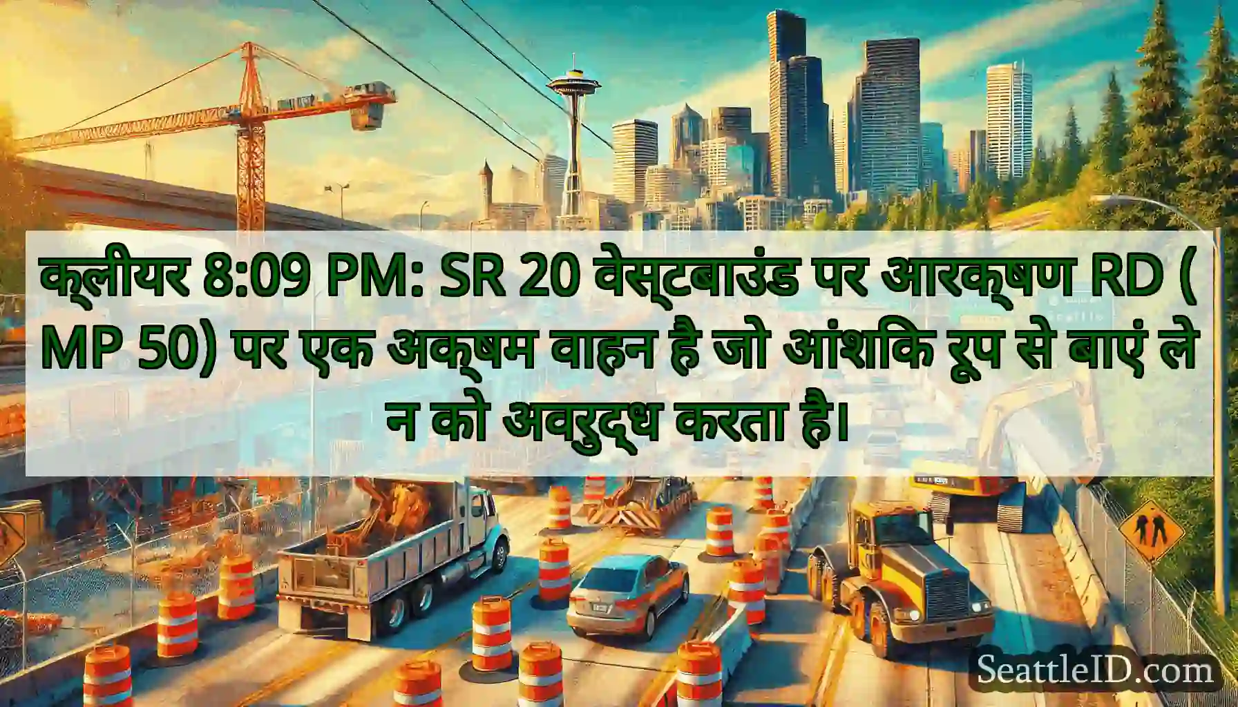 क्लीयर 8:09 PM: SR 20 वेस्टबाउंड पर आरक्षण RD (MP
