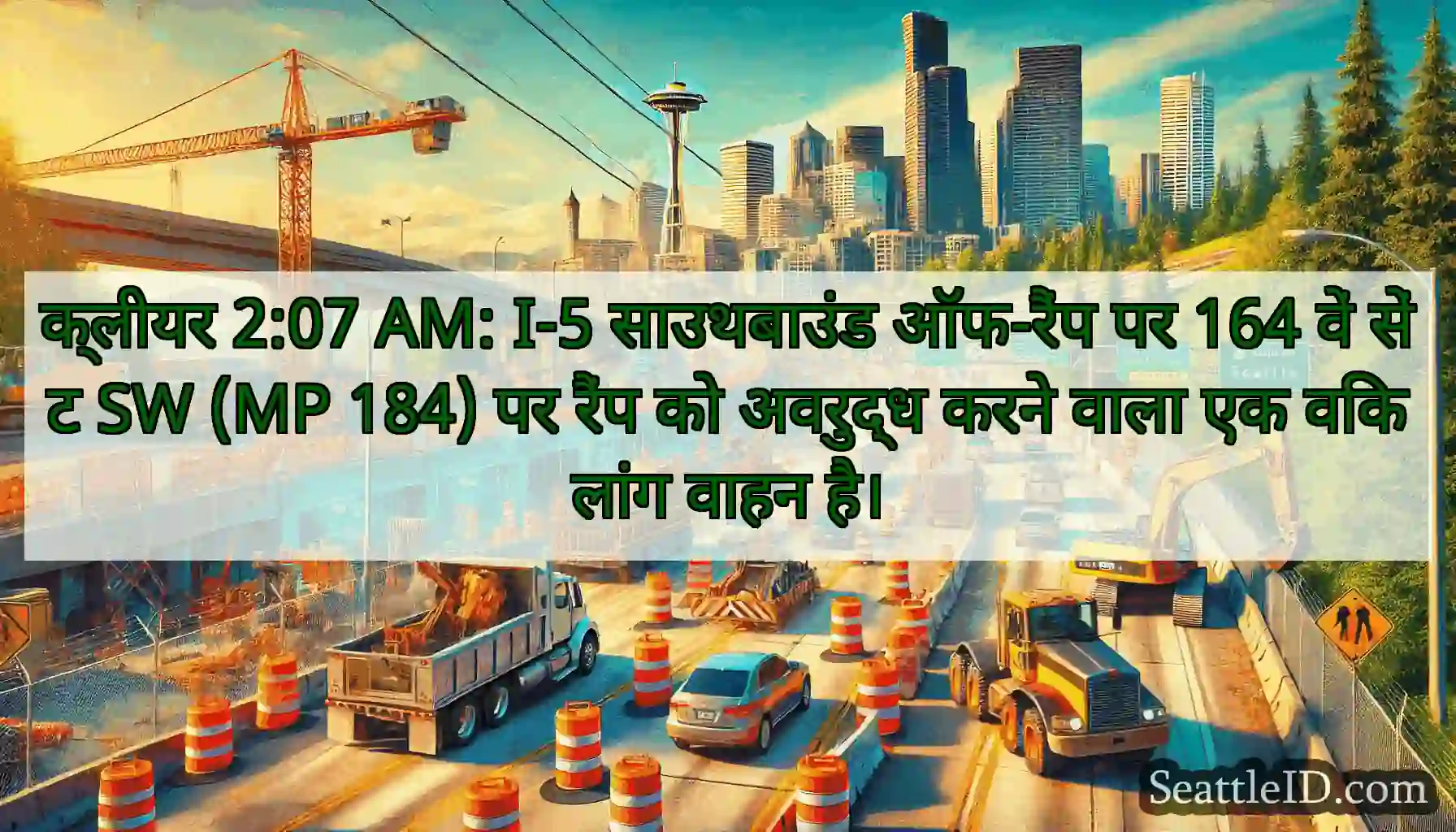 क्लीयर 2:07 AM: I-5 साउथबाउंड ऑफ-रैंप पर 164 वें