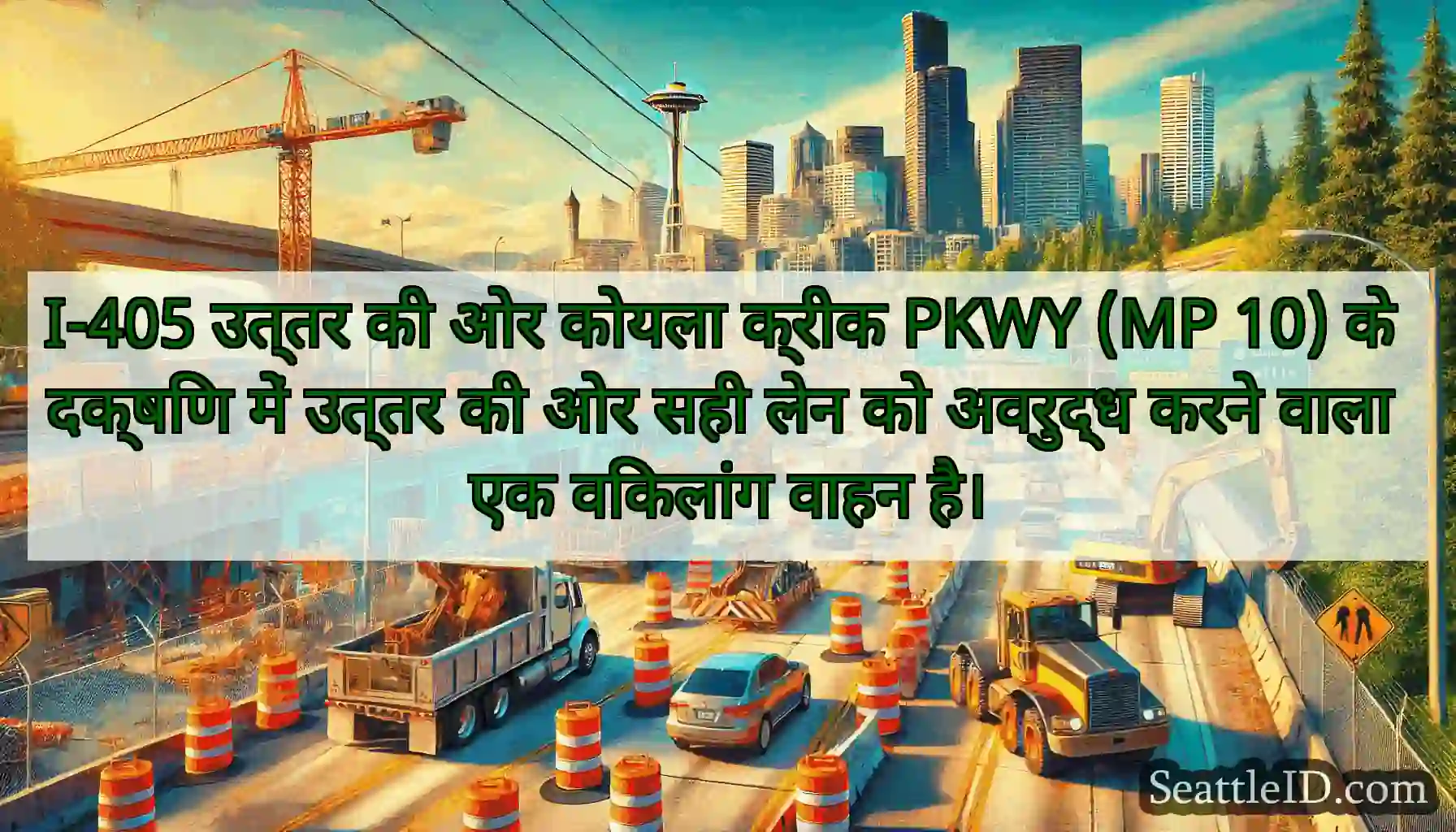 I-405 उत्तर की ओर कोयला क्रीक PKWY (MP 10) के