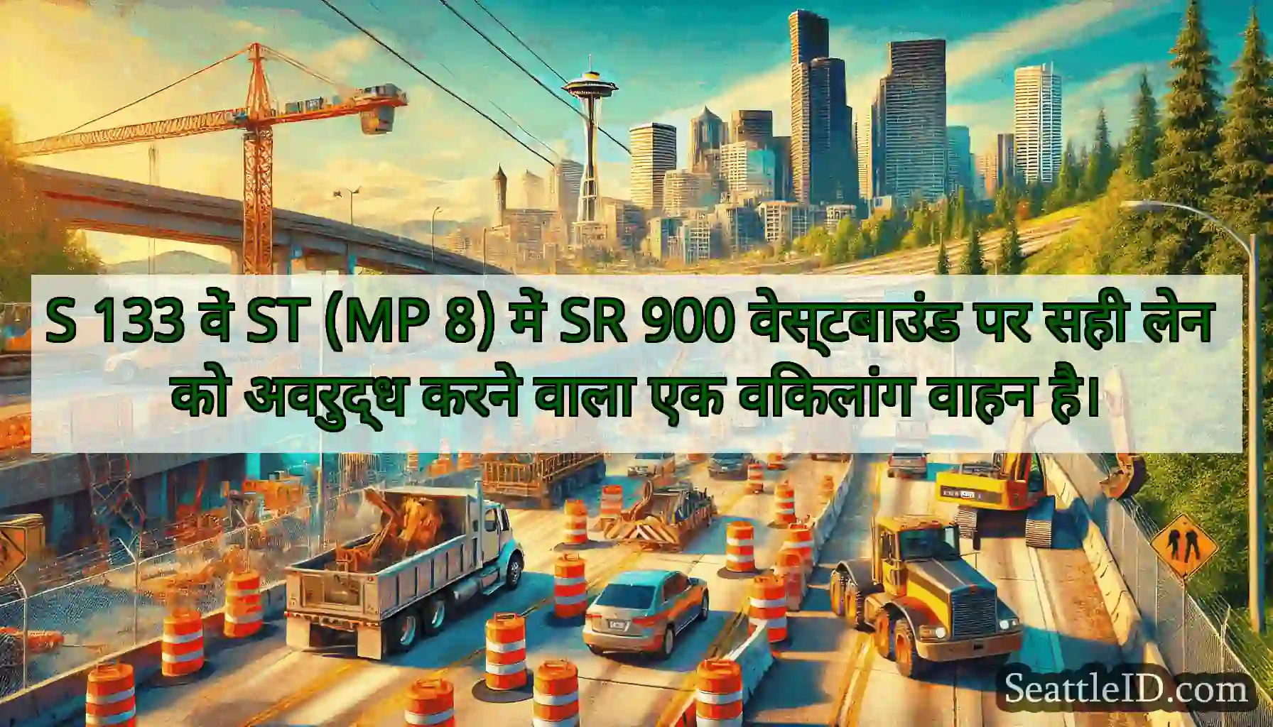 S 133 वें ST (MP 8) में SR 900 वेस्टबाउंड पर सही