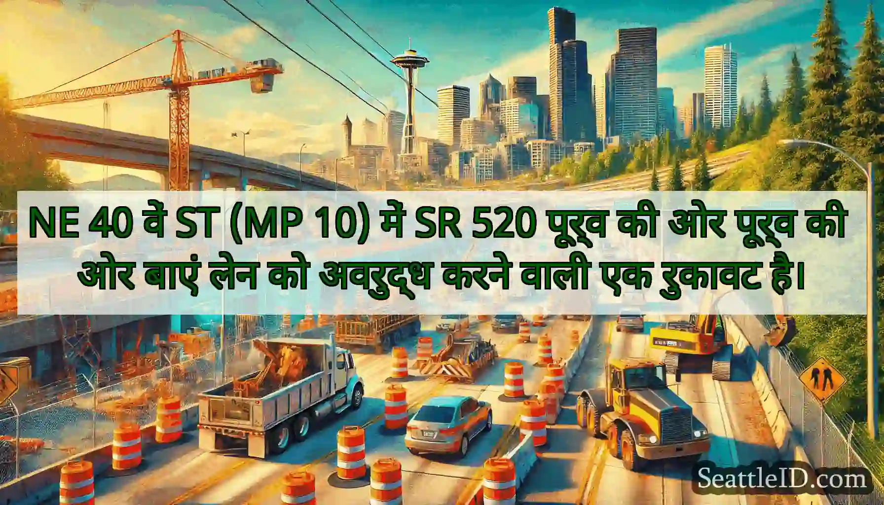 NE 40 वें ST (MP 10) में SR 520 पूर्व की ओर पूर्व