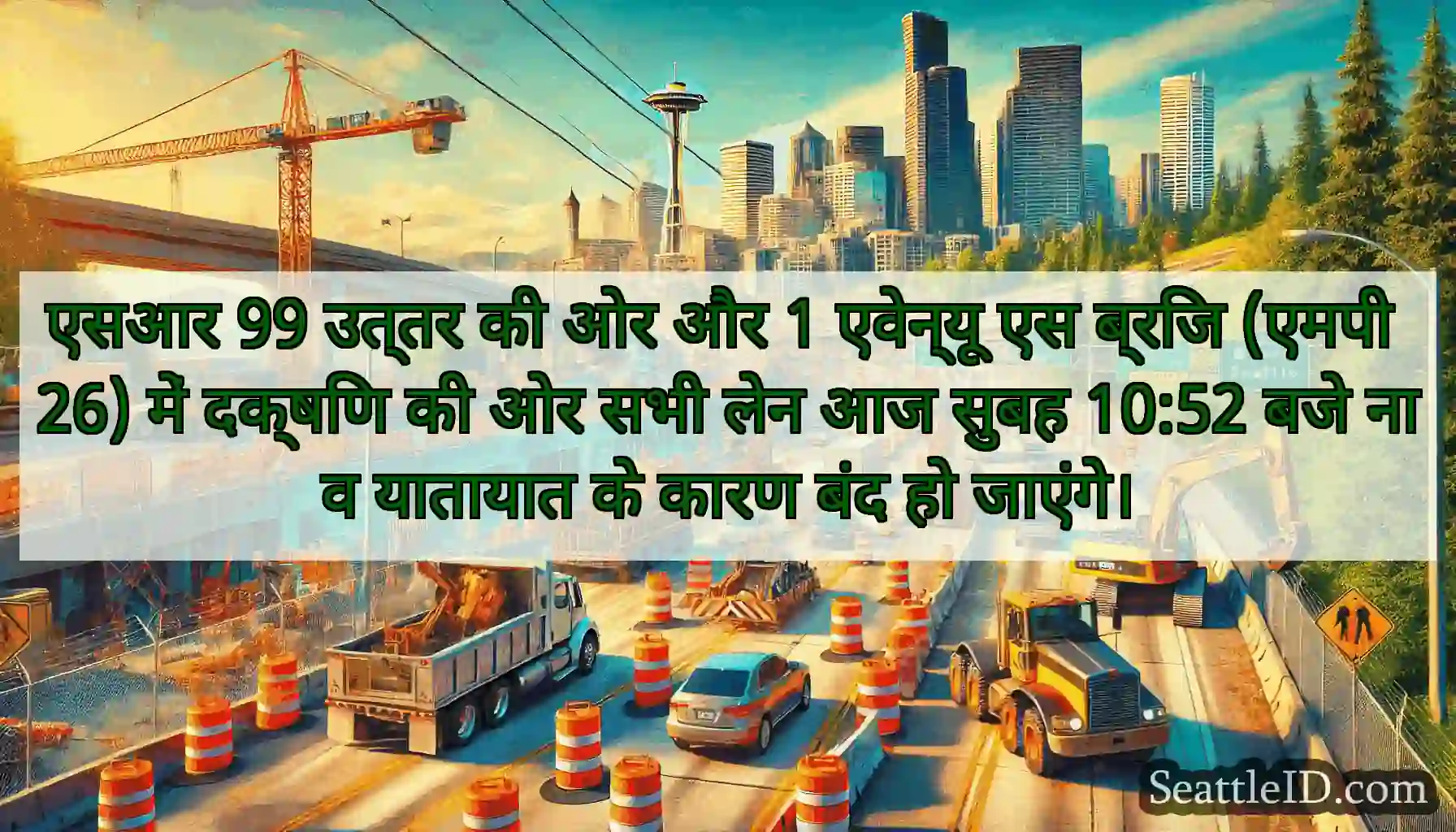एसआर 99 उत्तर की ओर और 1 एवेन्यू एस ब्रिज (एमपी