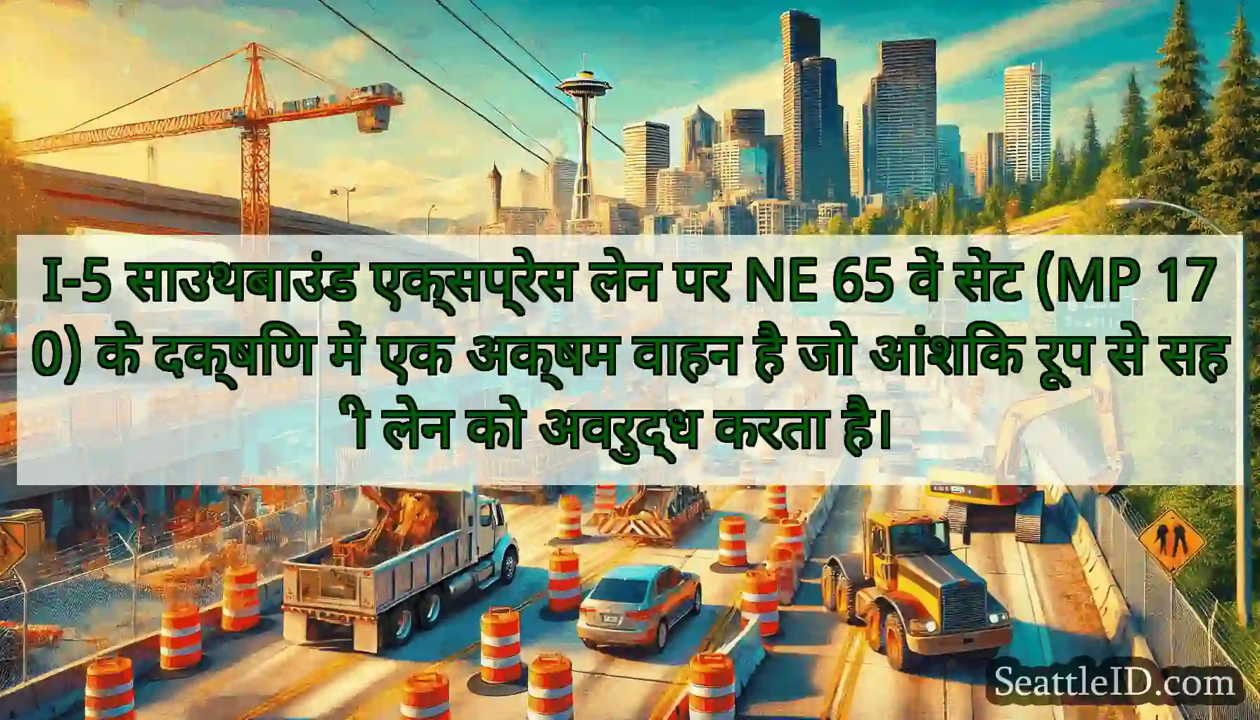 I-5 साउथबाउंड एक्सप्रेस लेन पर NE 65 वें सेंट (MP