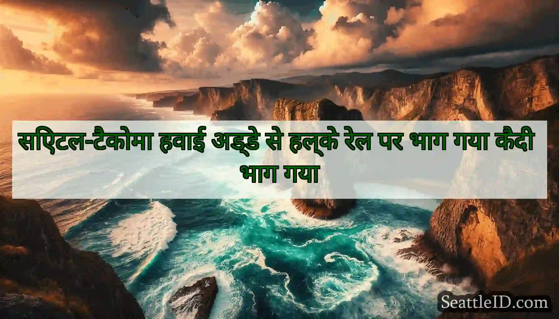 सिएटल-टैकोमा हवाई अड्डे से हल्के रेल पर भाग गया