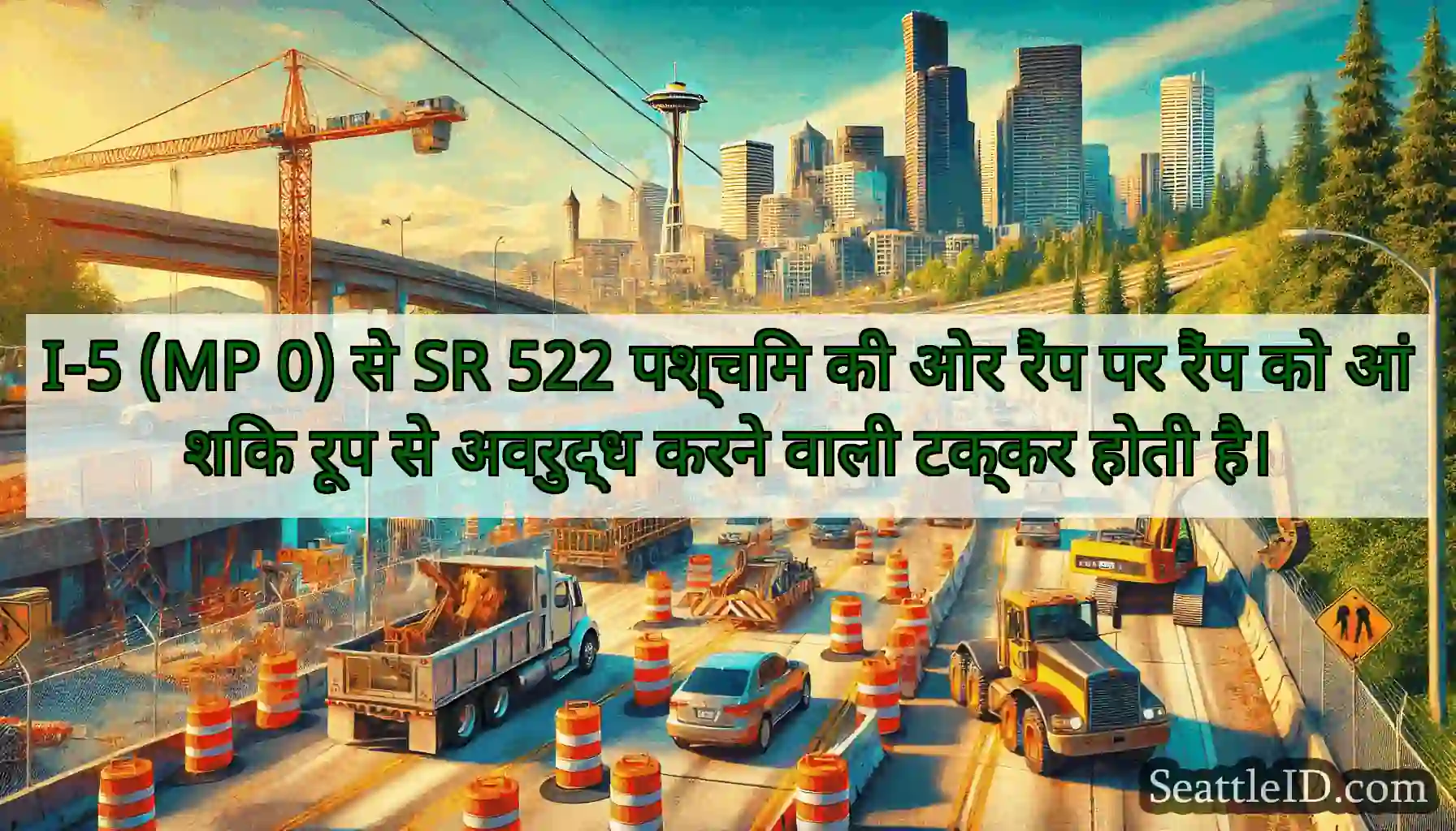 I-5 (MP 0) से SR 522 पश्चिम की ओर रैंप पर रैंप को