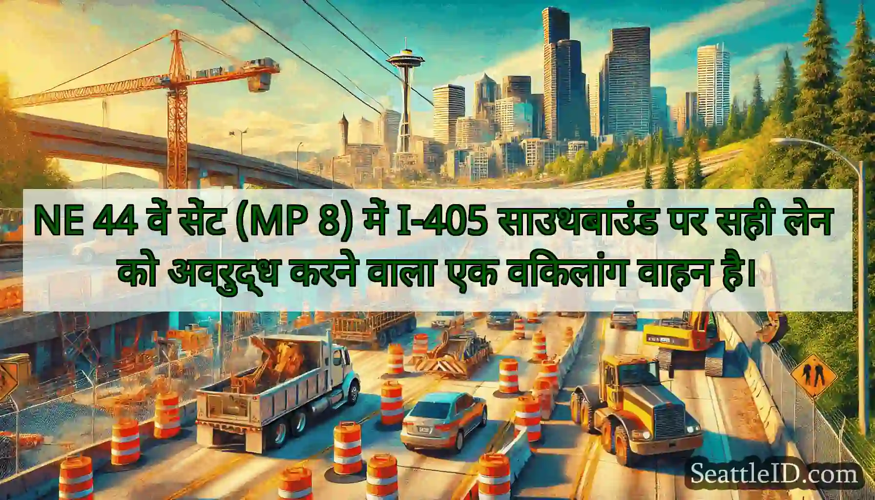 NE 44 वें सेंट (MP 8) में I-405 साउथबाउंड पर सही