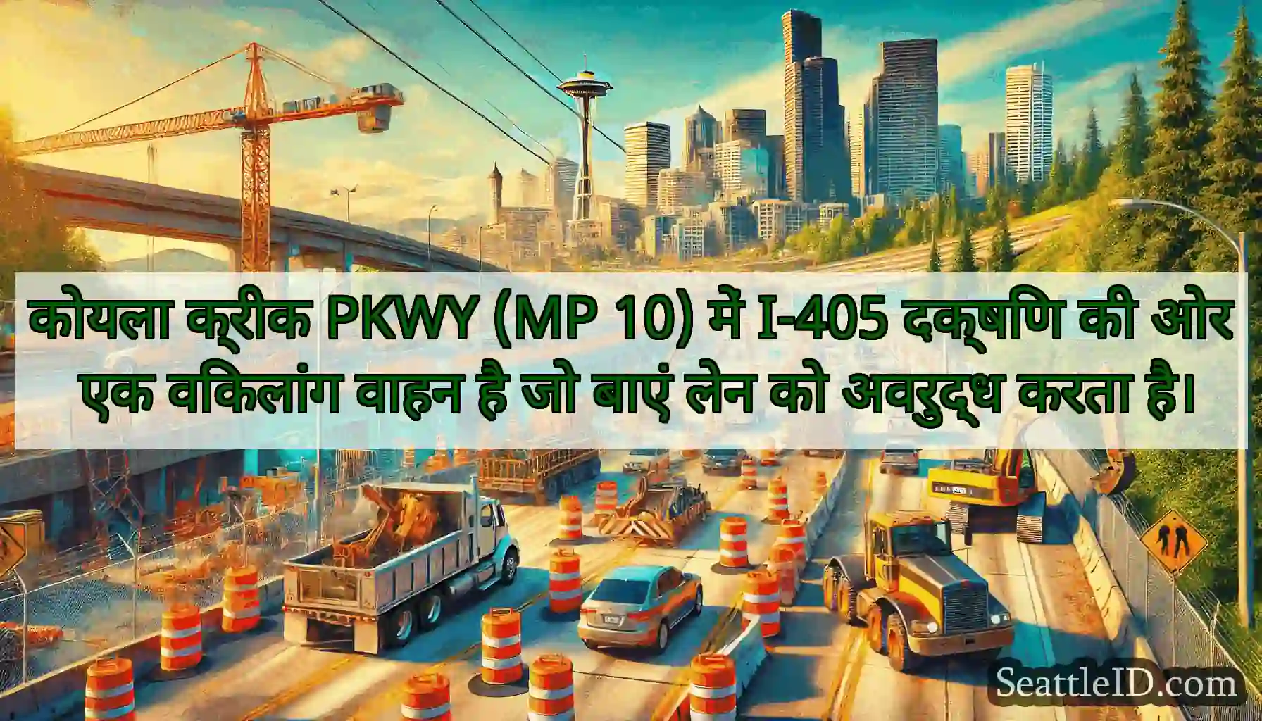 कोयला क्रीक PKWY (MP 10) में I-405 दक्षिण की ओर