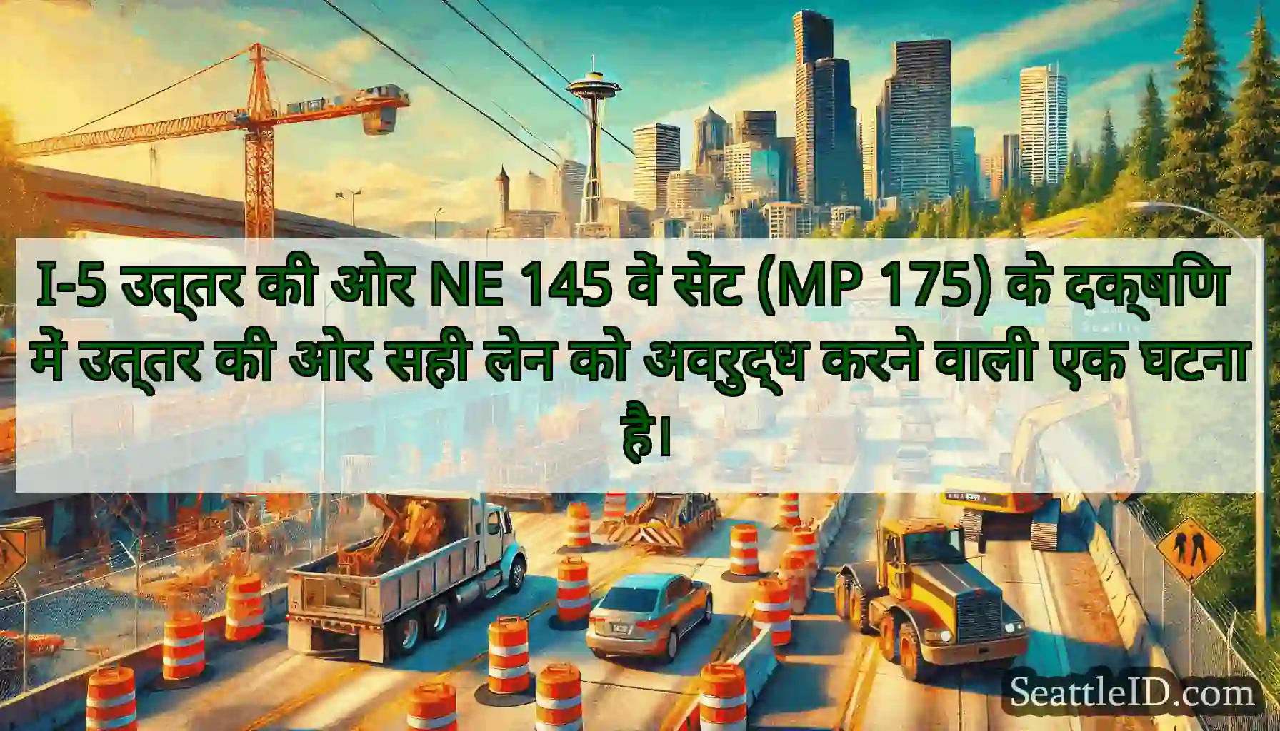 I-5 उत्तर की ओर NE 145 वें सेंट (MP 175) के