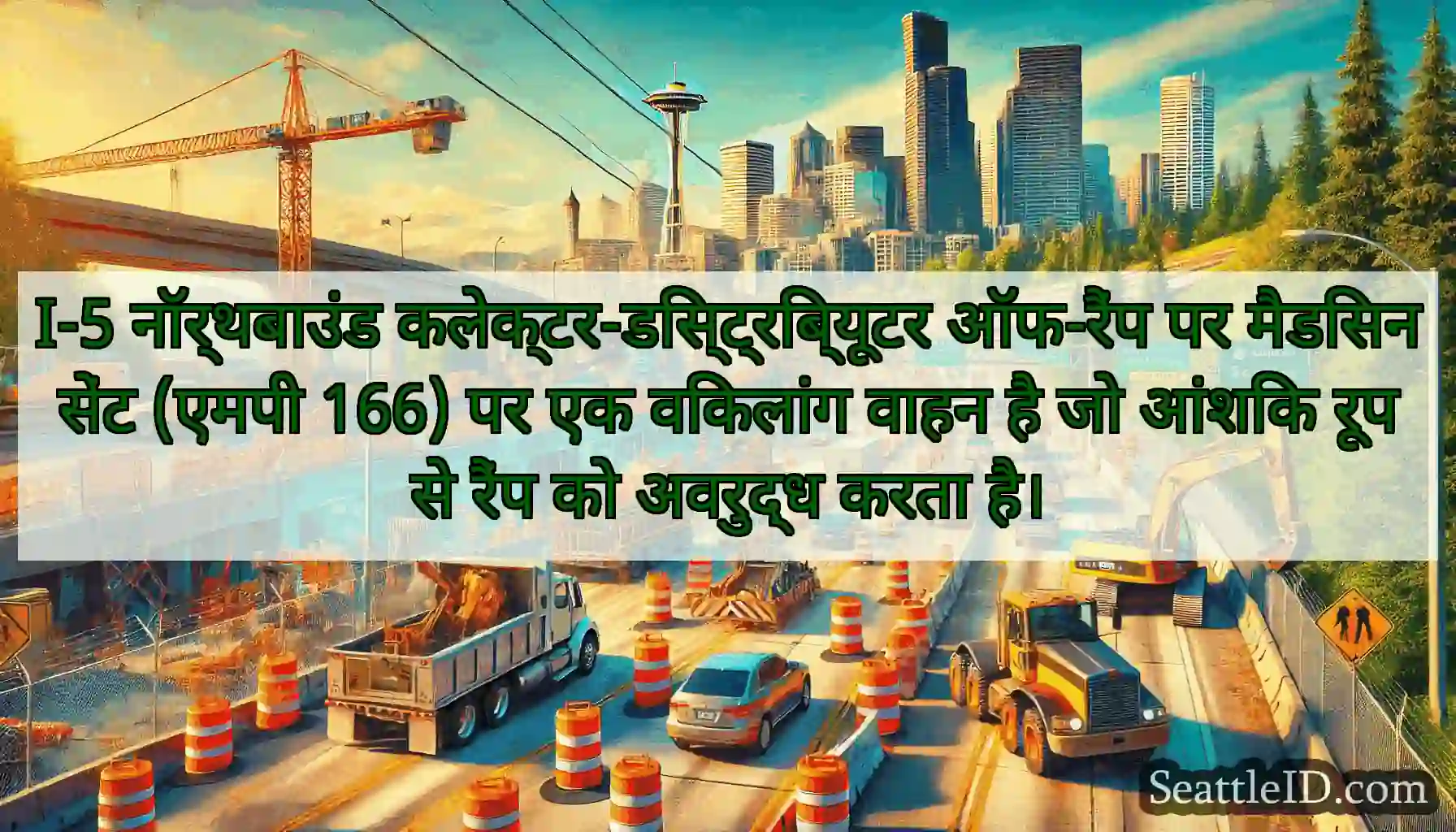 I-5 नॉर्थबाउंड कलेक्टर-डिस्ट्रिब्यूटर ऑफ-रैंप पर