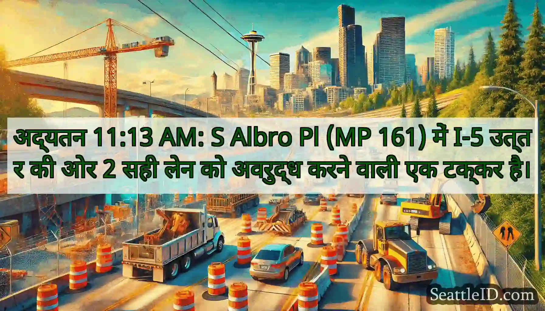 अद्यतन 11:13 AM: S Albro Pl (MP 161) में I-5