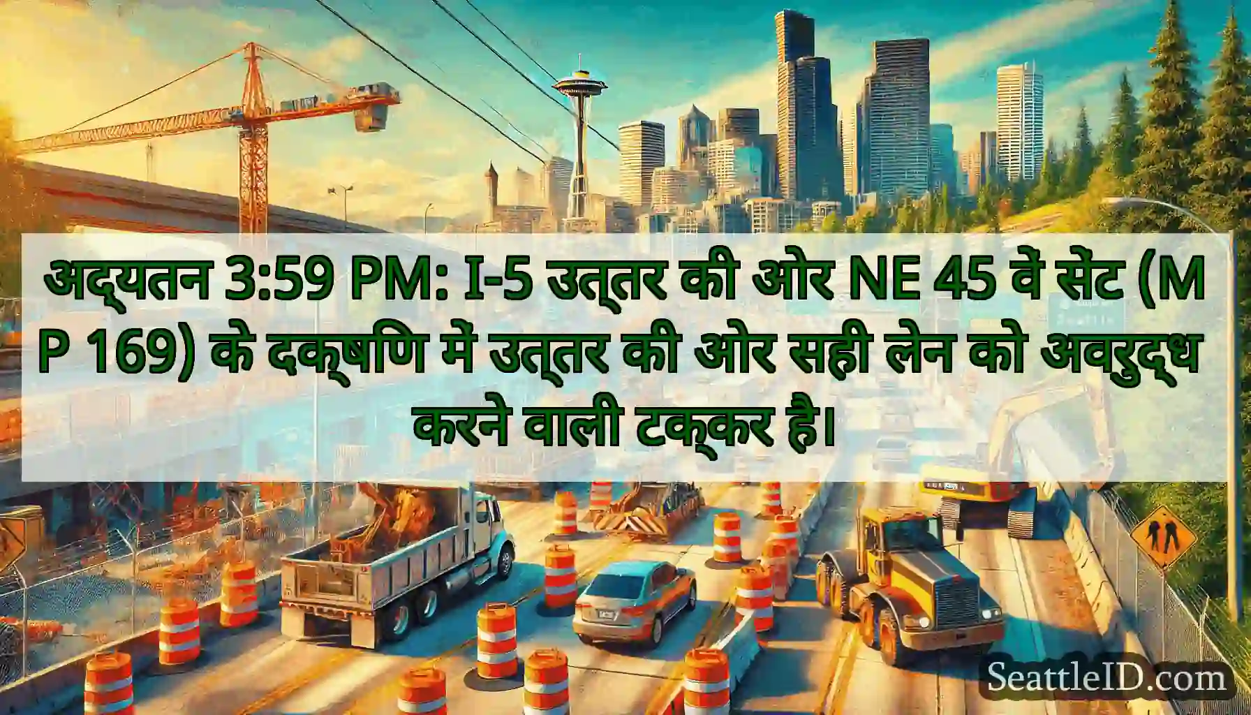 अद्यतन 3:59 PM: I-5 उत्तर की ओर NE 45 वें सेंट