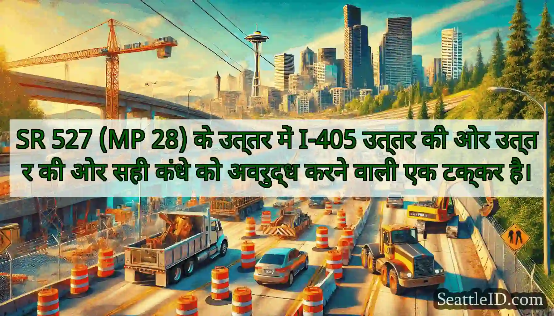 SR 527 (MP 28) के उत्तर में I-405 उत्तर की ओर