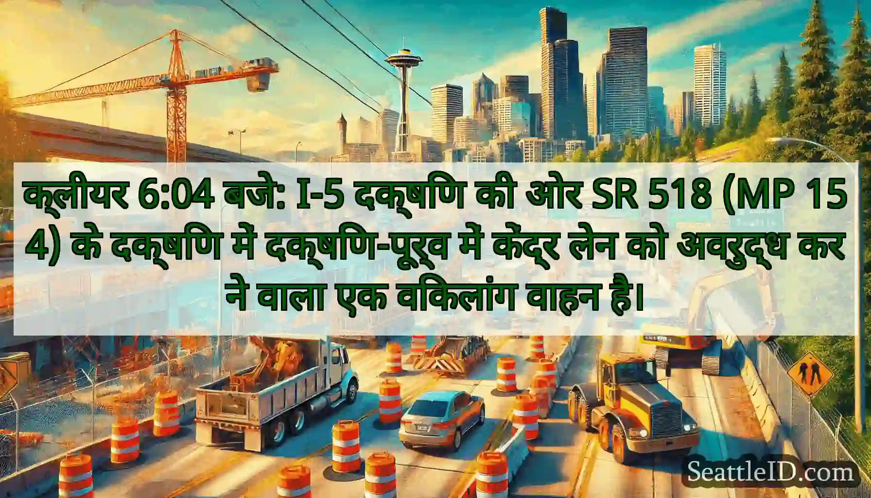 क्लीयर 6:04 बजे: I-5 दक्षिण की ओर SR 518 (MP 154)