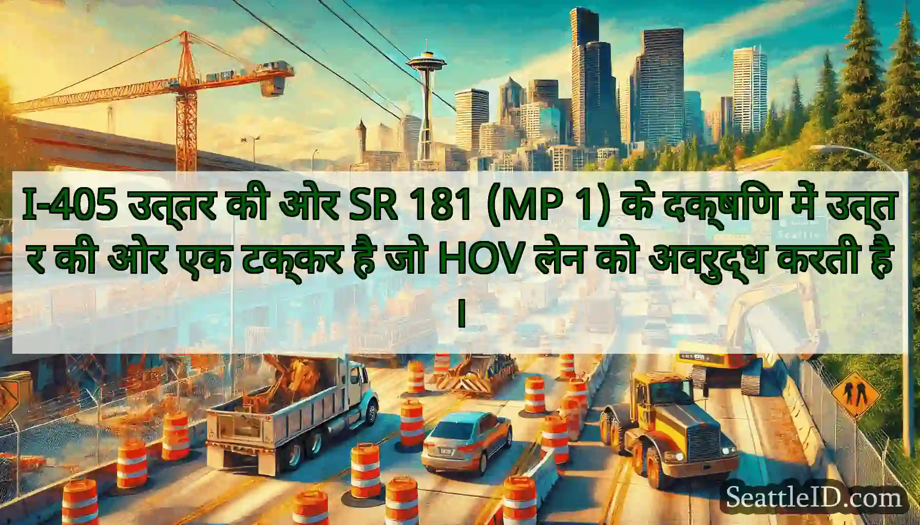 I-405 उत्तर की ओर SR 181 (MP 1) के दक्षिण में