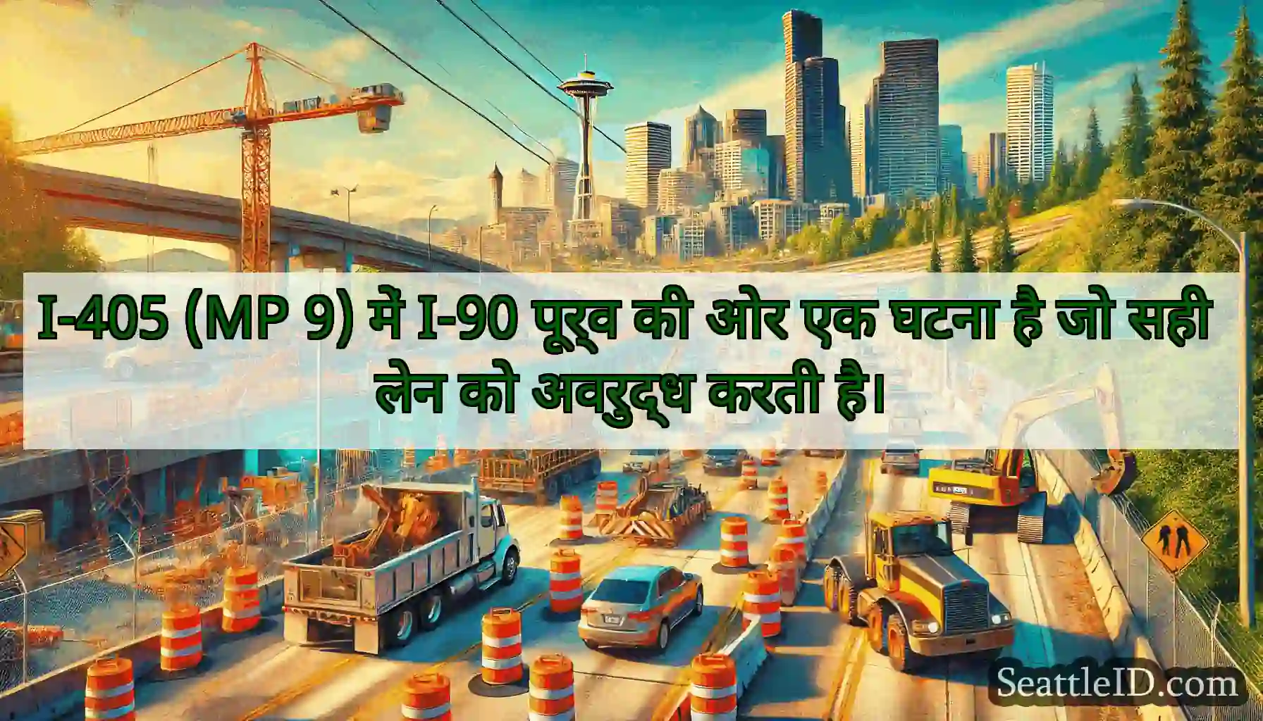 I-405 (MP 9) में I-90 पूर्व की ओर एक घटना है जो