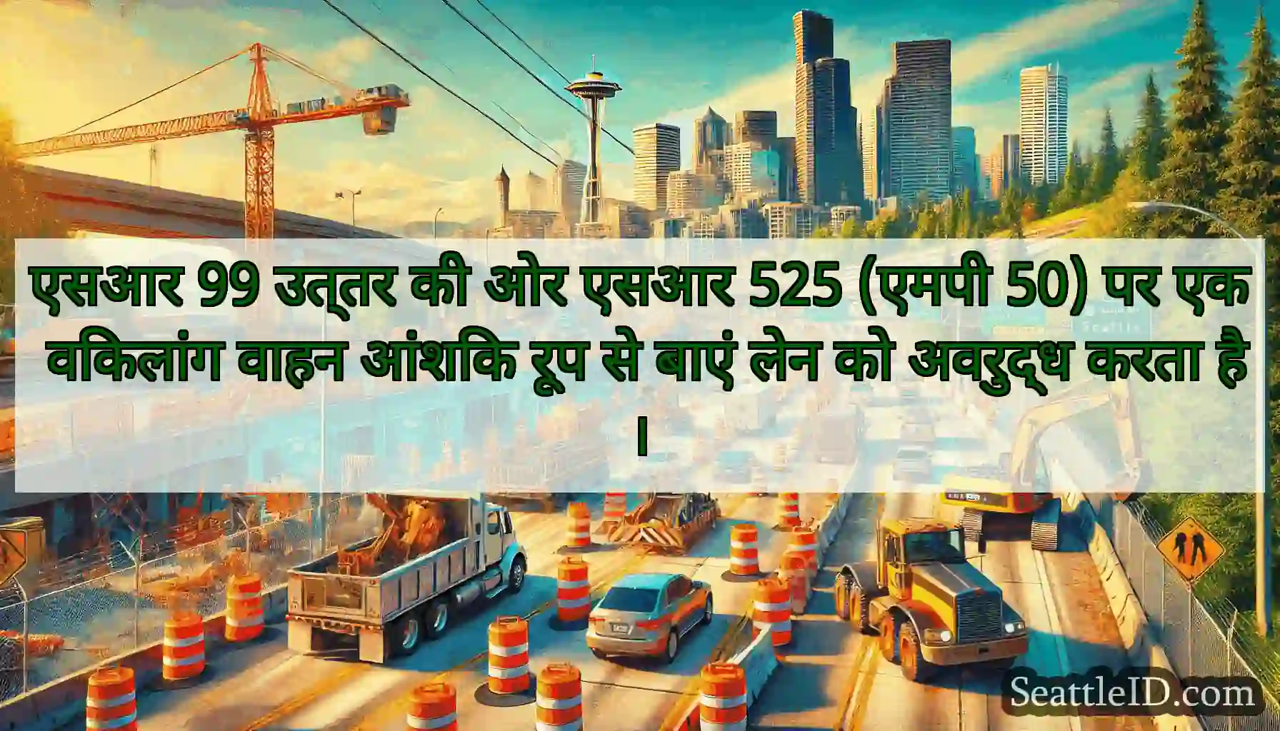 एसआर 99 उत्तर की ओर एसआर 525 (एमपी 50) पर एक