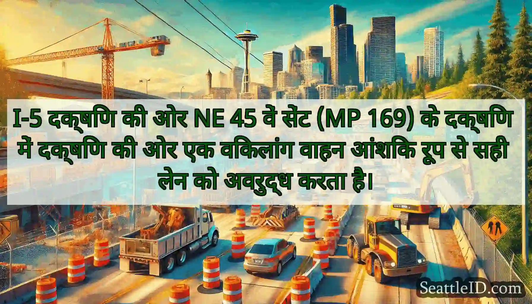 I-5 दक्षिण की ओर NE 45 वें सेंट (MP 169) के