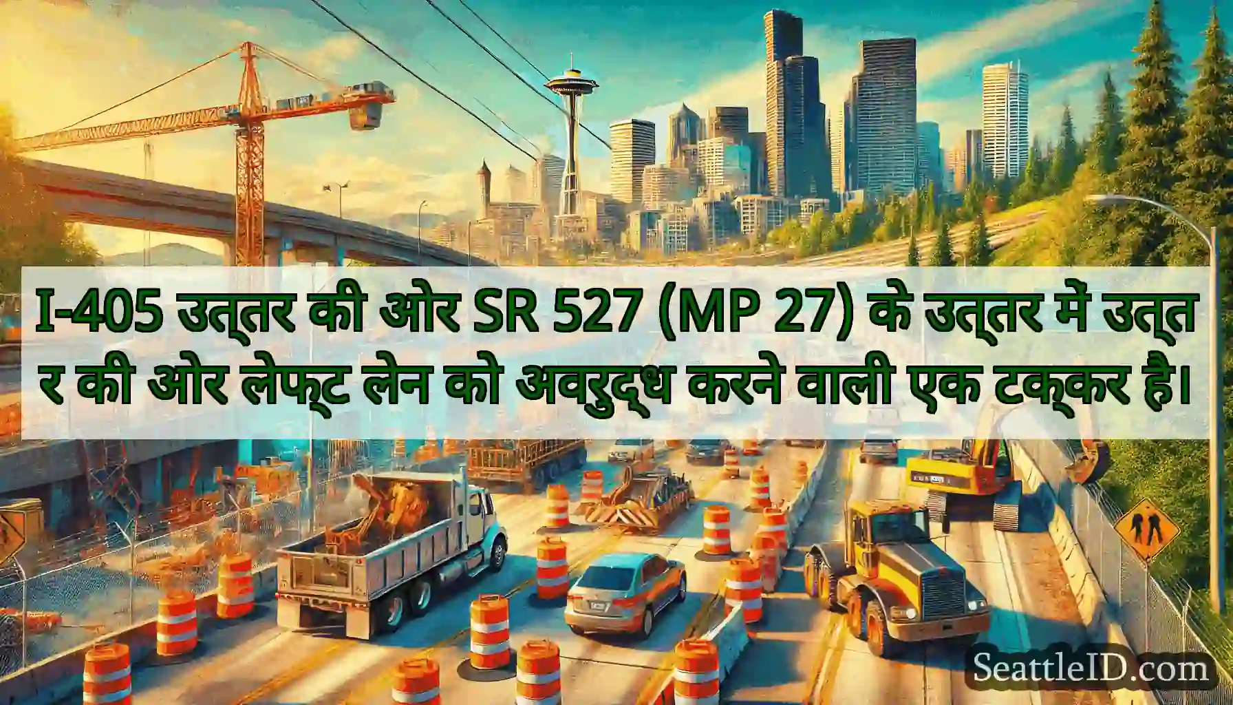 I-405 उत्तर की ओर SR 527 (MP 27) के उत्तर में