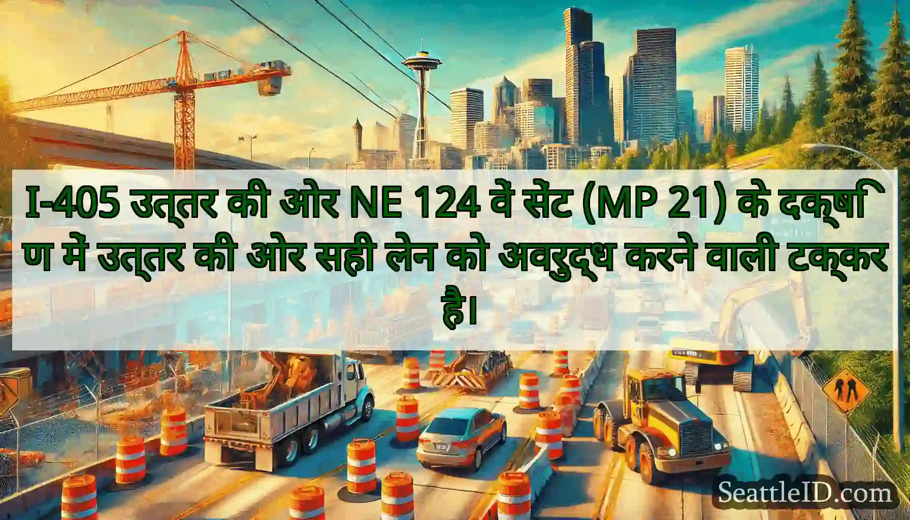 I-405 उत्तर की ओर NE 124 वें सेंट (MP 21) के