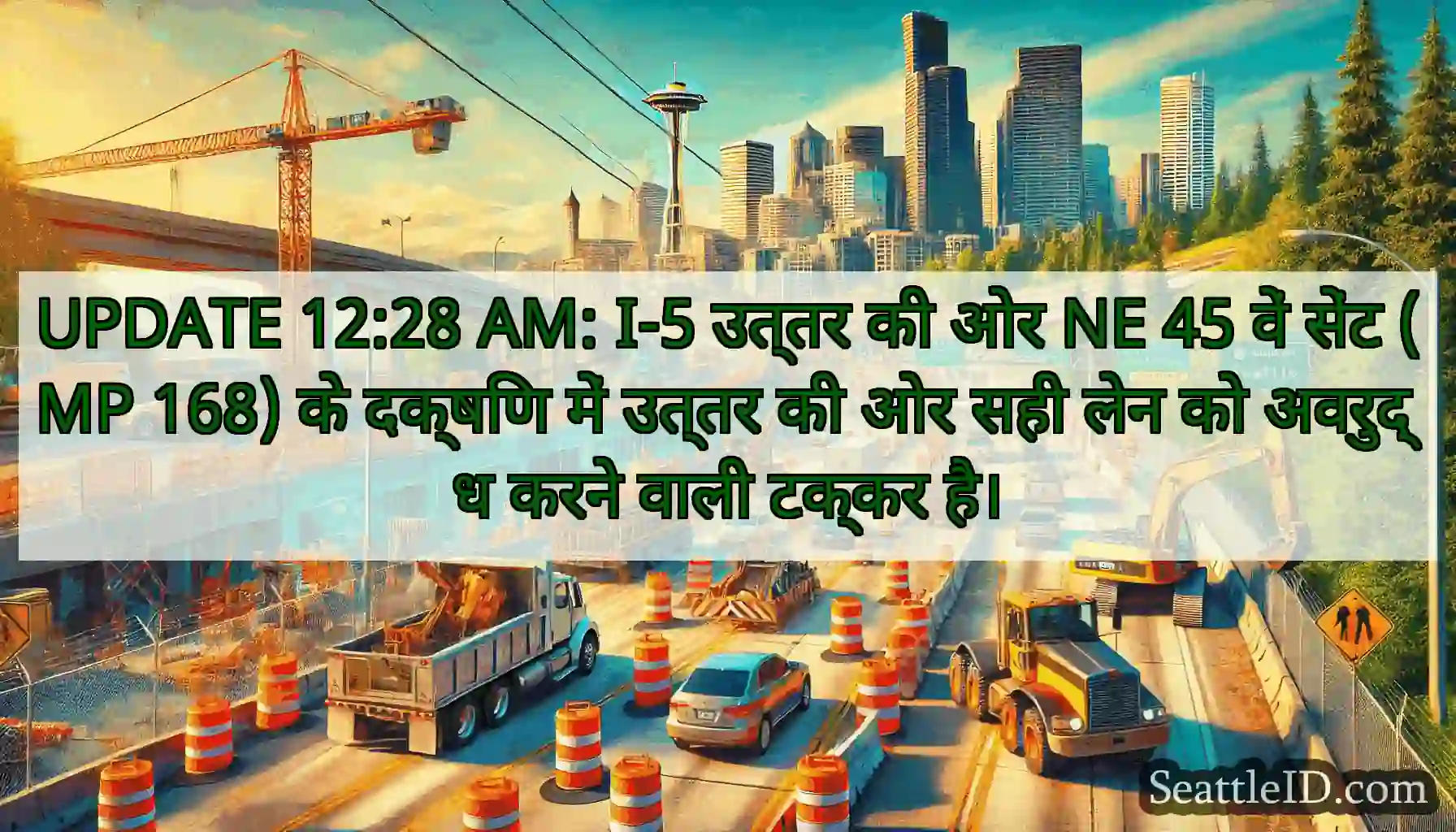 UPDATE 12:28 AM: I-5 उत्तर की ओर NE 45 वें सेंट