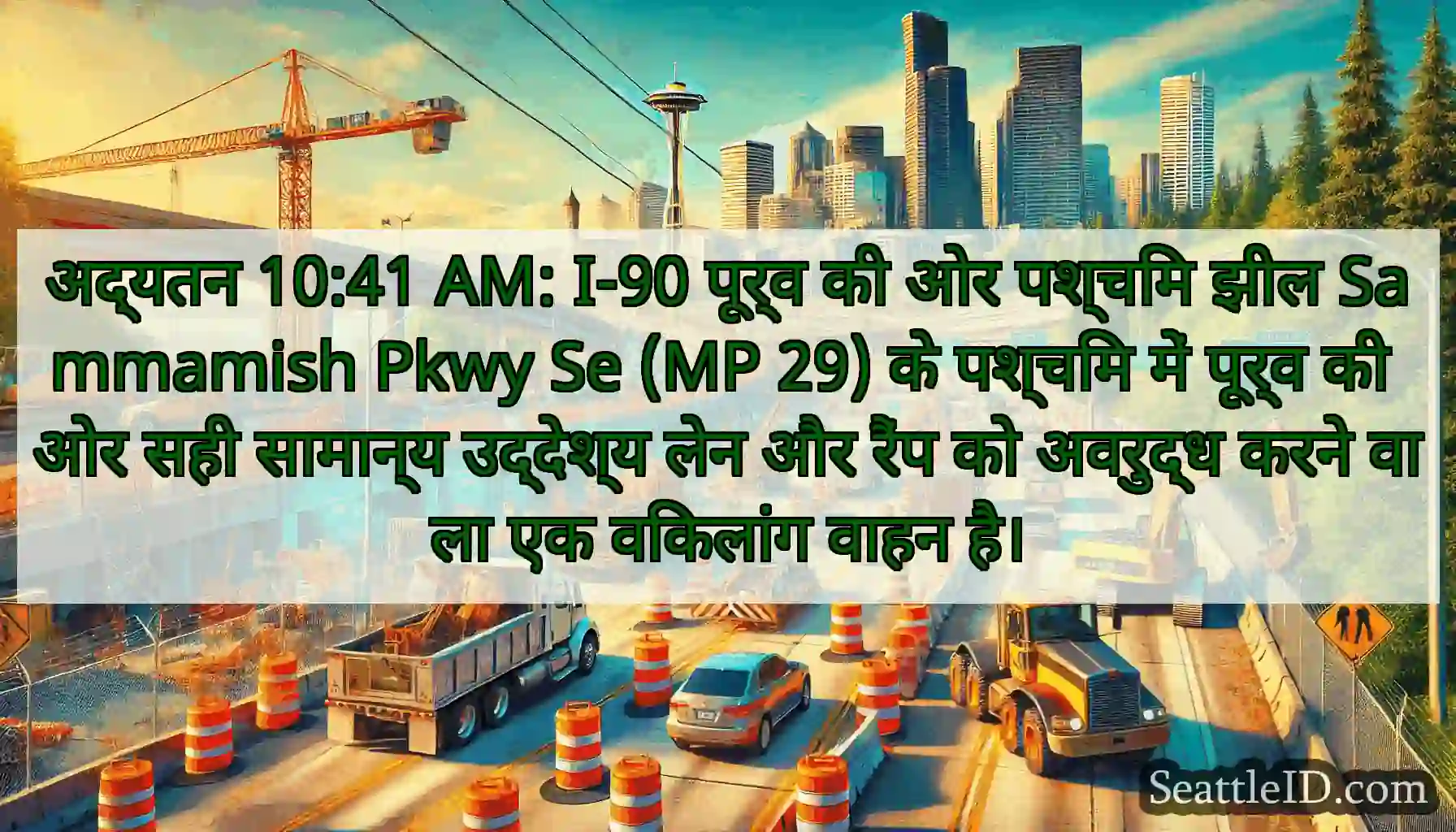 अद्यतन 10:41 AM: I-90 पूर्व की ओर पश्चिम झील