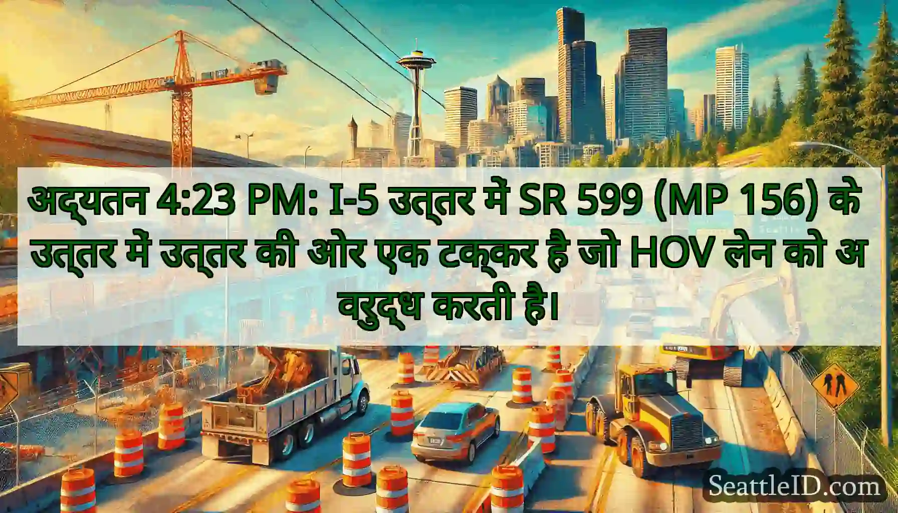 अद्यतन 4:23 PM: I-5 उत्तर में SR 599 (MP 156) के