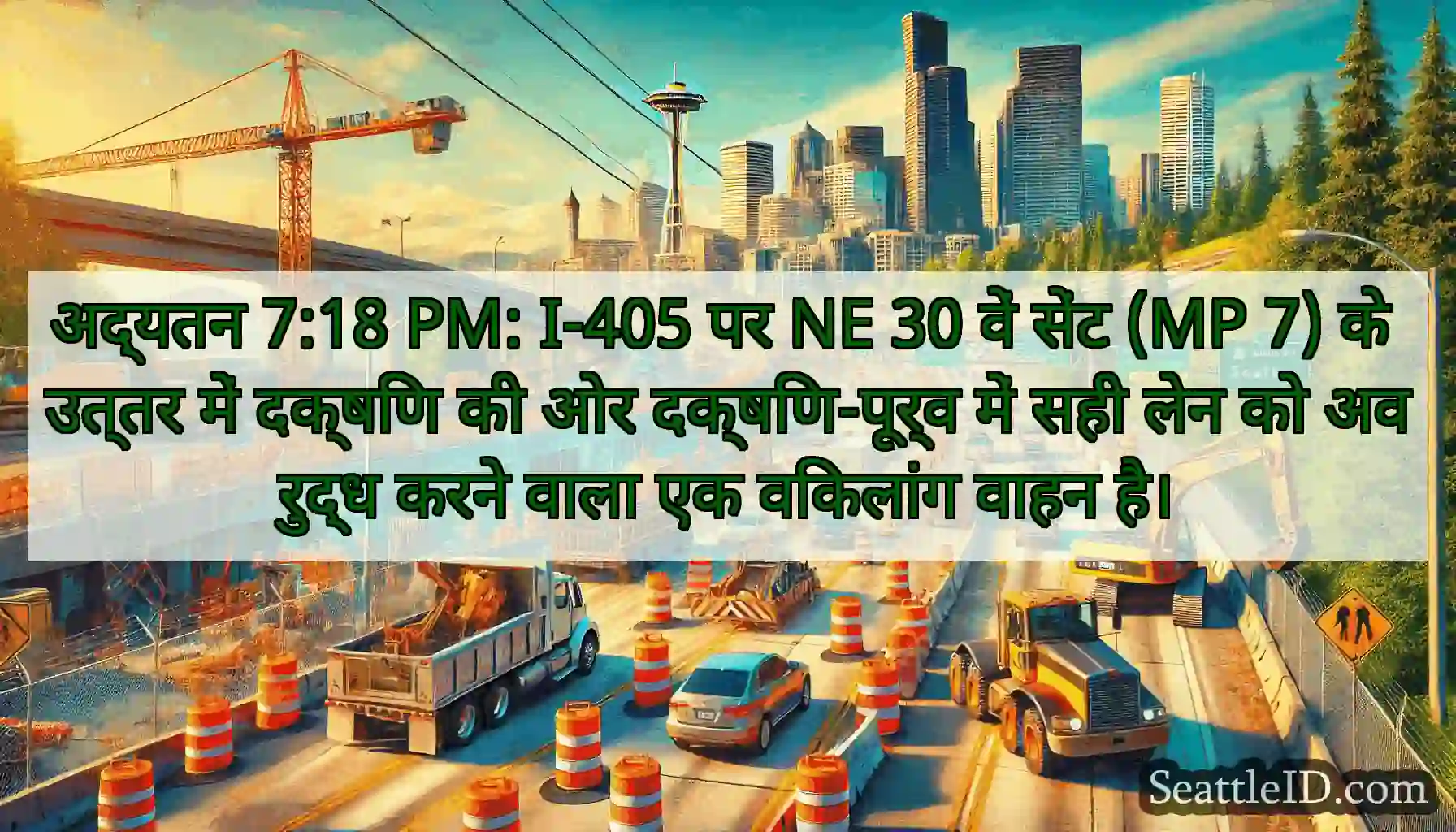 अद्यतन 7:18 PM: I-405 पर NE 30 वें सेंट (MP 7) के