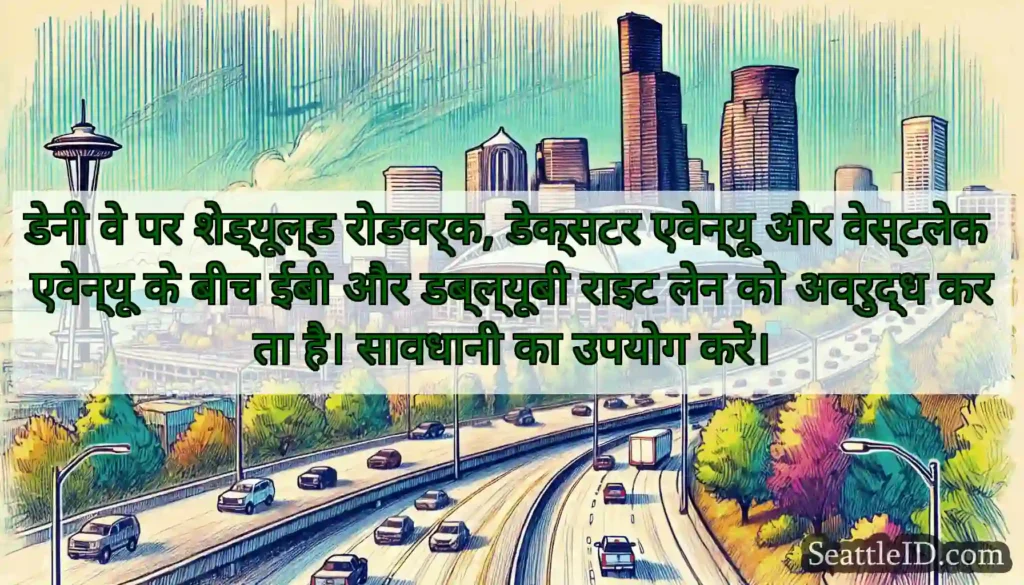 डेनी वे पर शेड्यूल्ड रोडवर्क, डेक्सटर एवेन्यू और