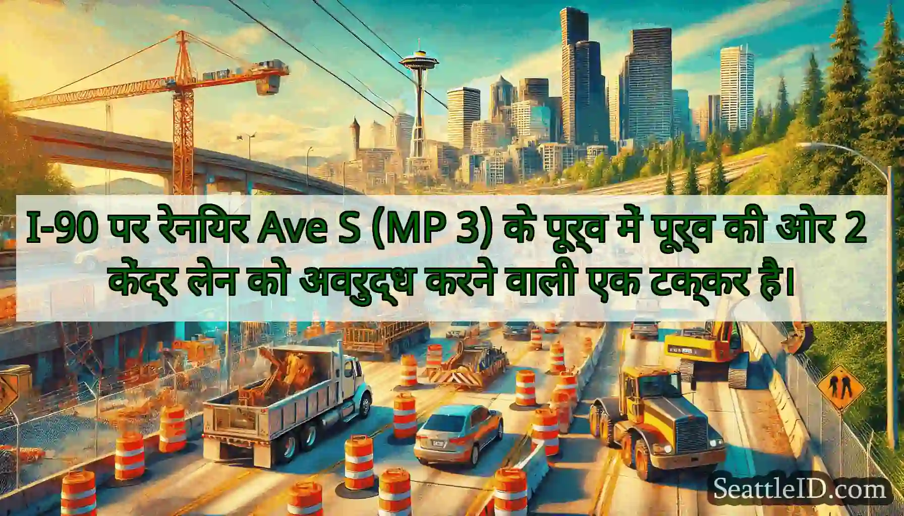 I-90 पर रेनियर Ave S (MP 3) के पूर्व में पूर्व की