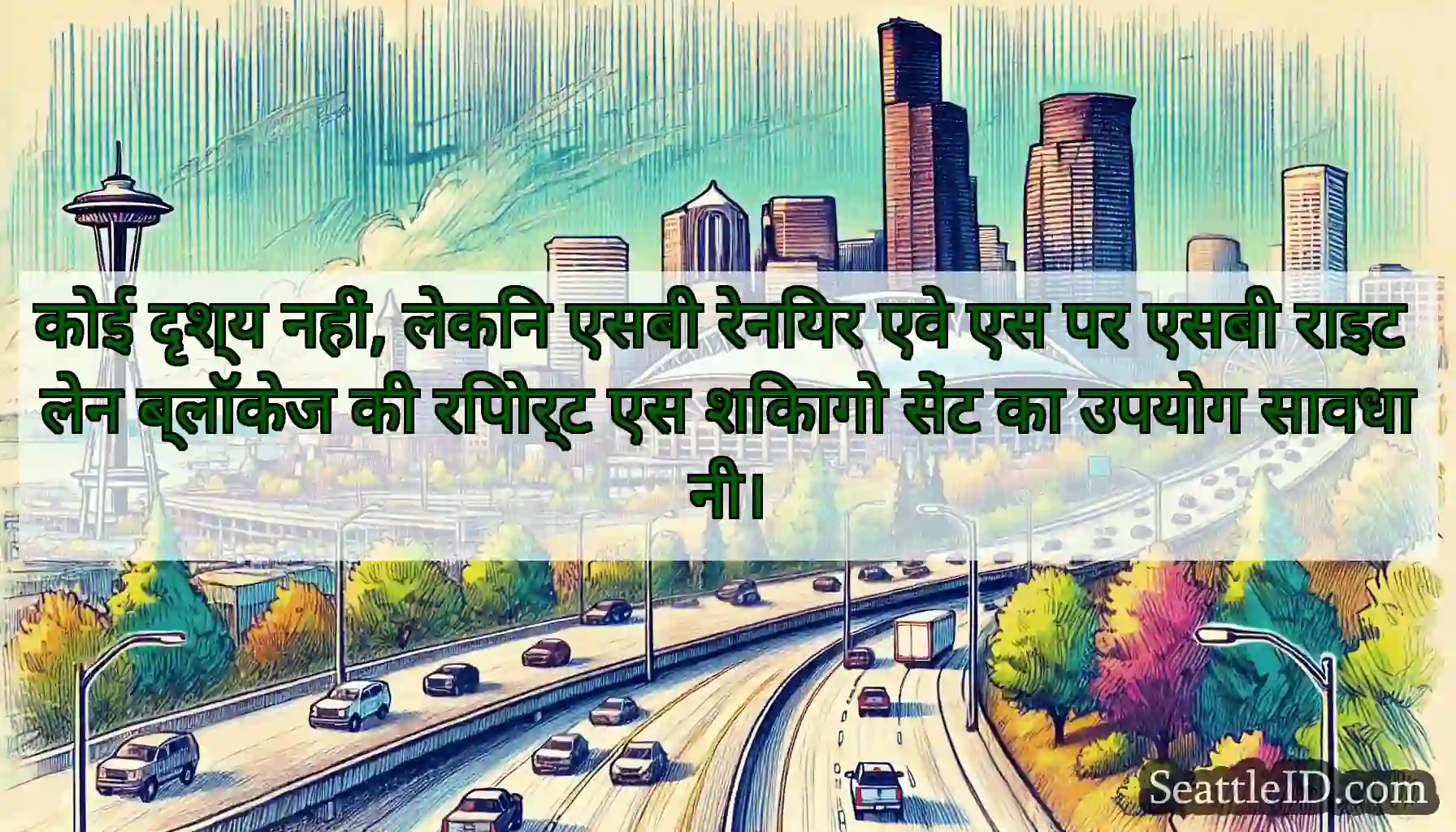 कोई दृश्य नहीं, लेकिन एसबी रेनियर एवे एस पर एसबी