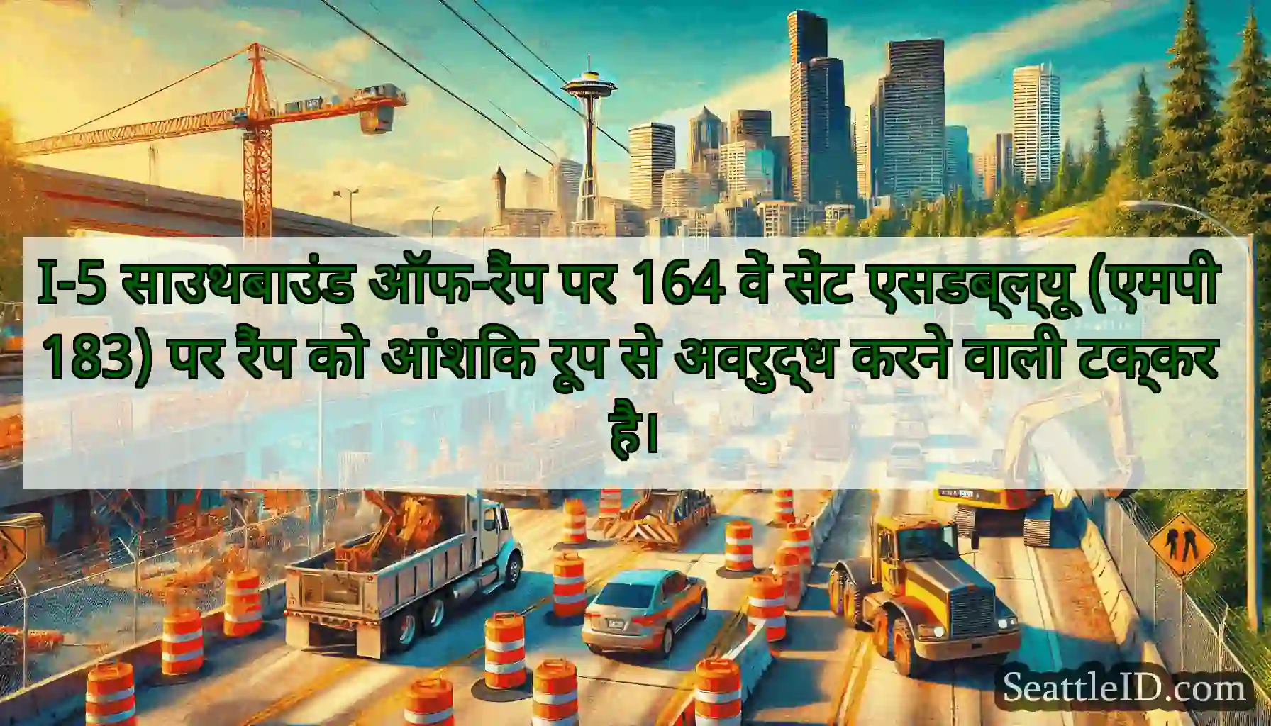 I-5 साउथबाउंड ऑफ-रैंप पर 164 वें सेंट एसडब्ल्यू