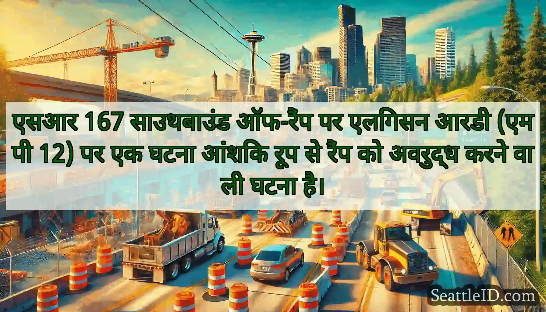 एसआर 167 साउथबाउंड ऑफ-रैंप पर एलिंगसन आरडी (एमपी