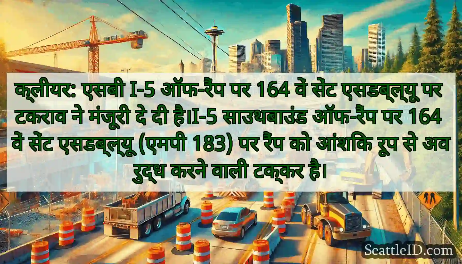 क्लीयर: एसबी I-5 ऑफ-रैंप पर 164 वें सेंट