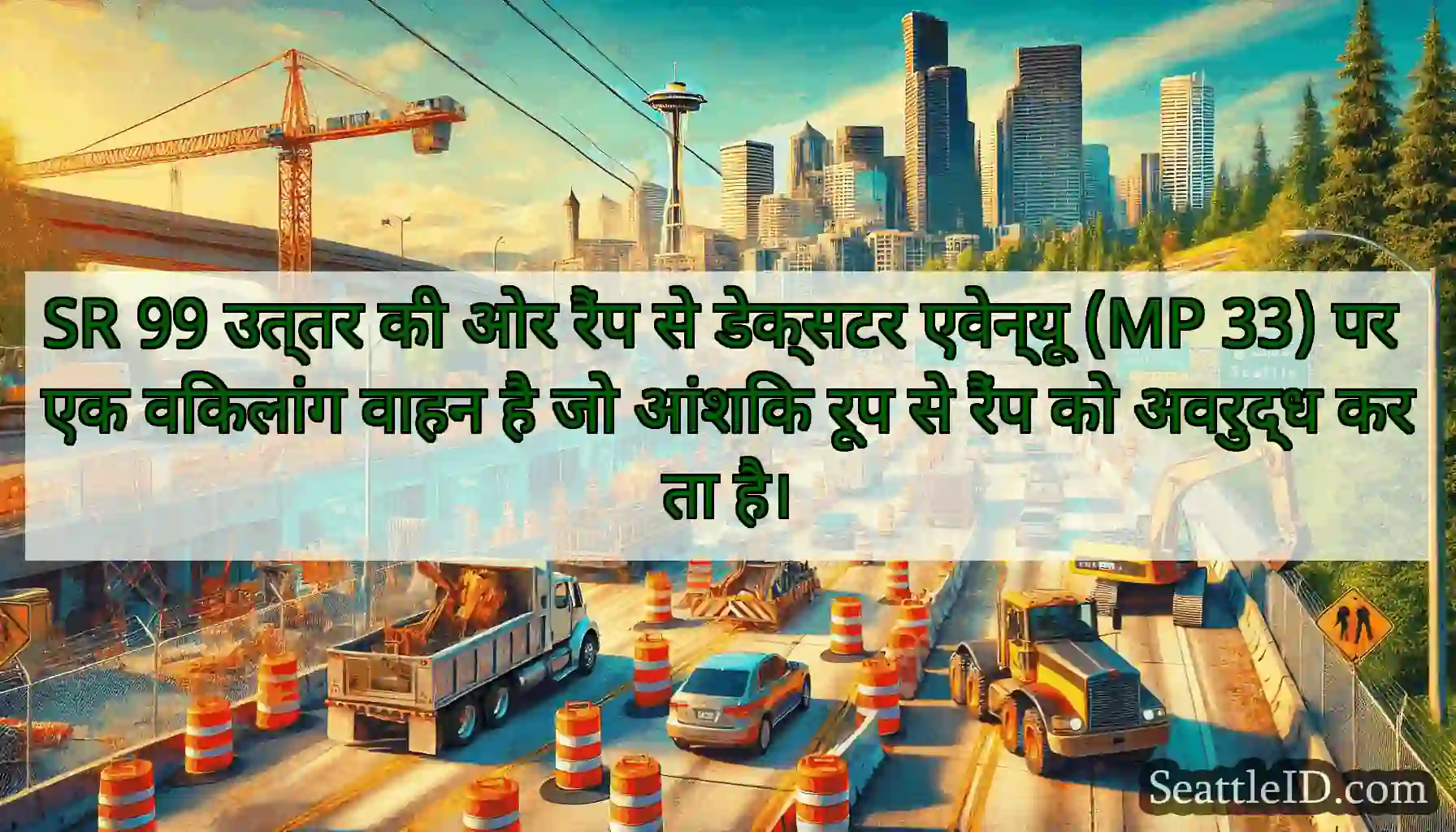 SR 99 उत्तर की ओर रैंप से डेक्सटर एवेन्यू (MP 33)