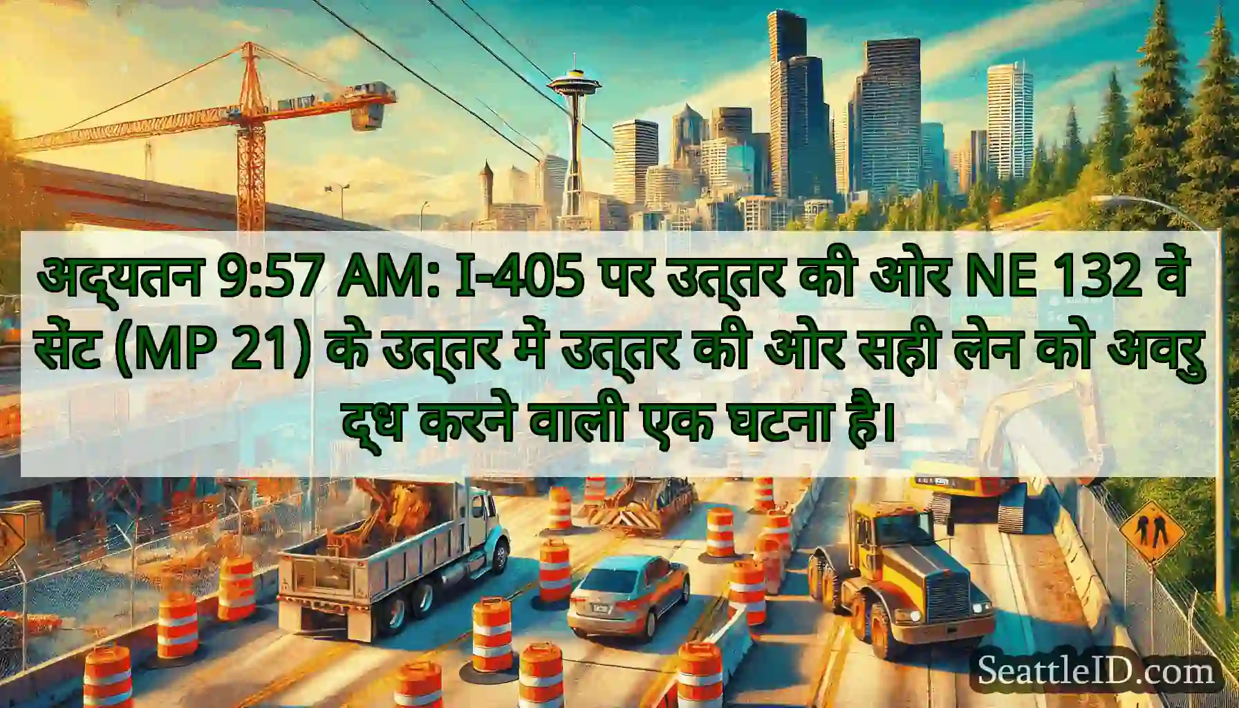 अद्यतन 9:57 AM: I-405 पर उत्तर की ओर NE 132 वें