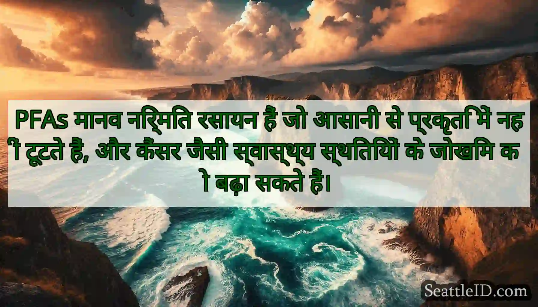 PFAs मानव निर्मित रसायन हैं जो आसानी से प्रकृति
