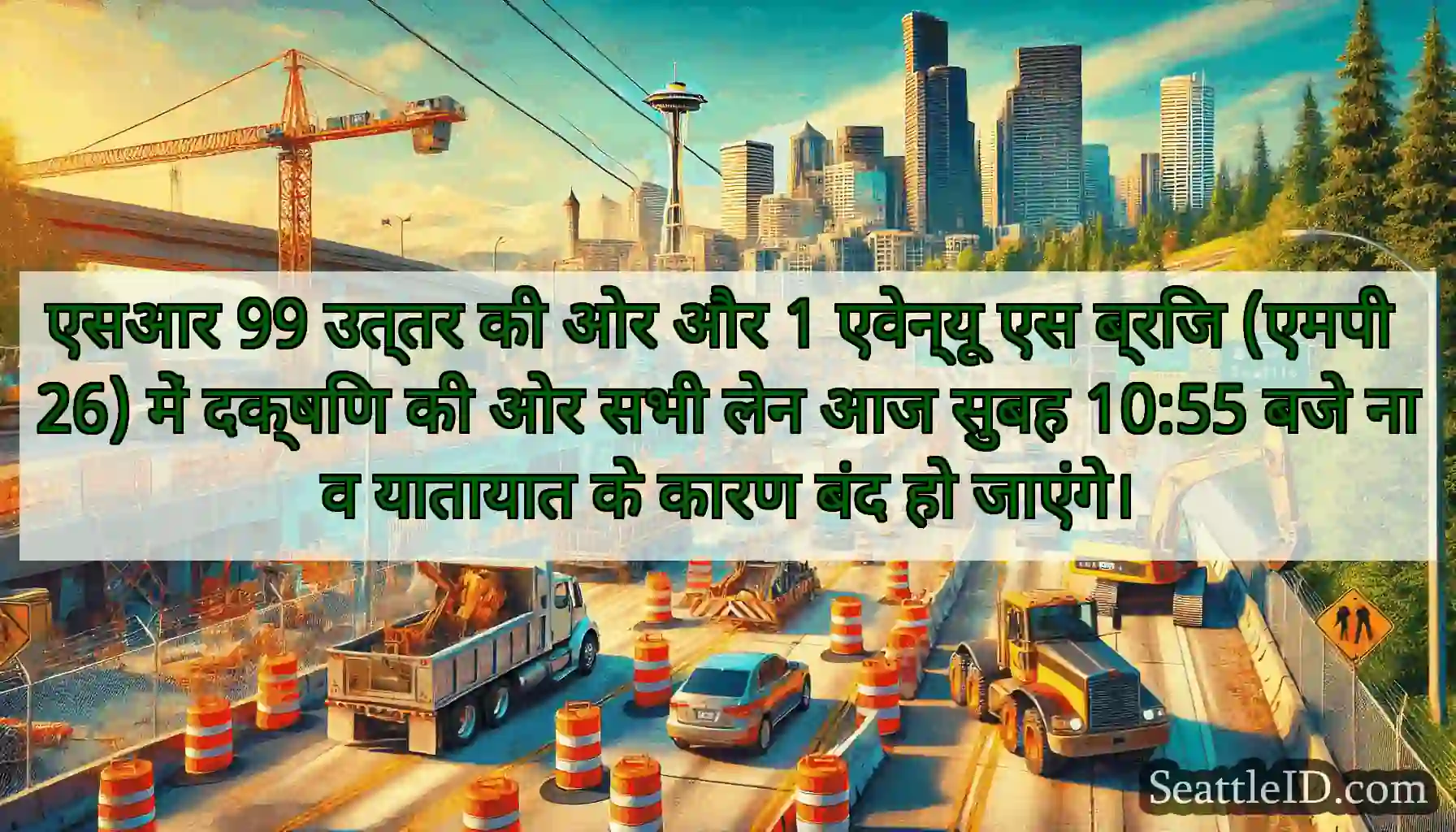 एसआर 99 उत्तर की ओर और 1 एवेन्यू एस ब्रिज (एमपी