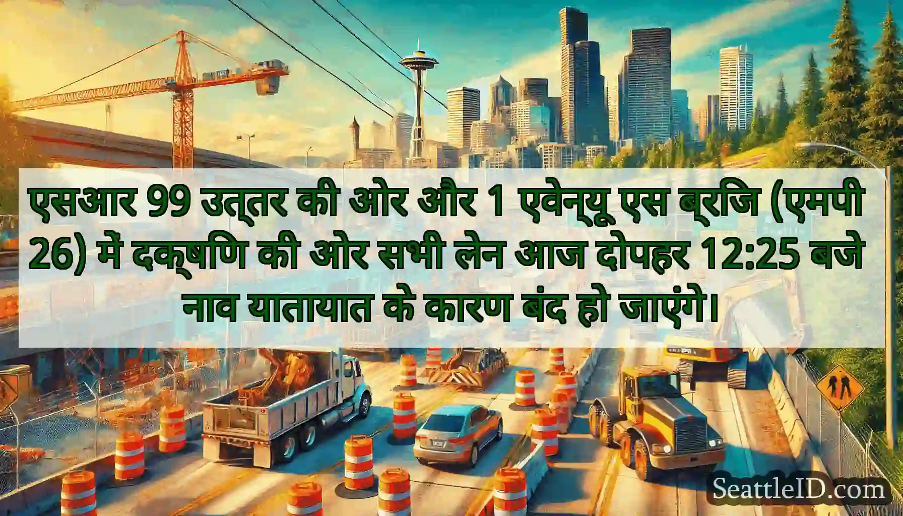 एसआर 99 उत्तर की ओर और 1 एवेन्यू एस ब्रिज (एमपी