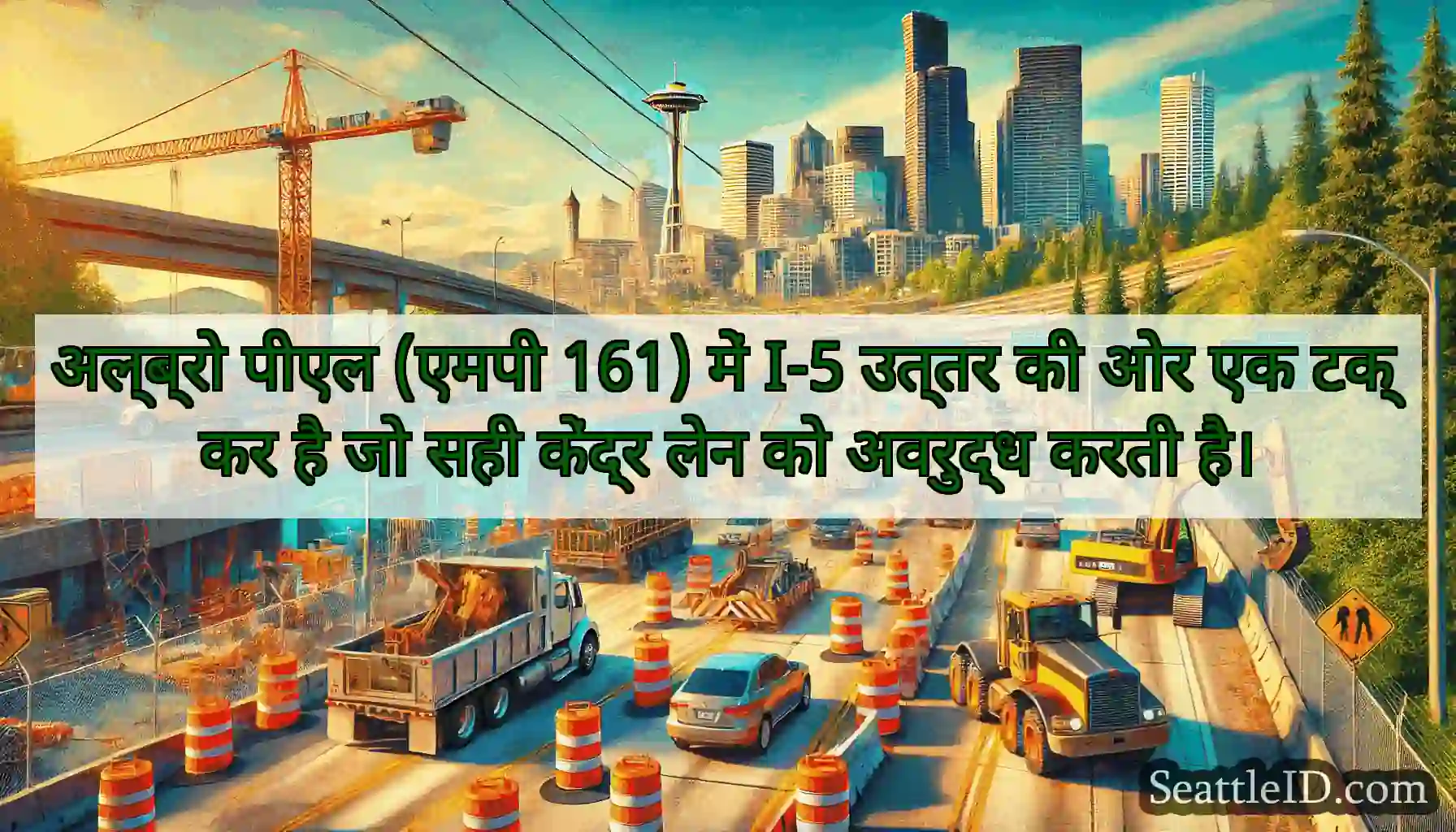 अल्ब्रो पीएल (एमपी 161) में I-5 उत्तर की ओर एक
