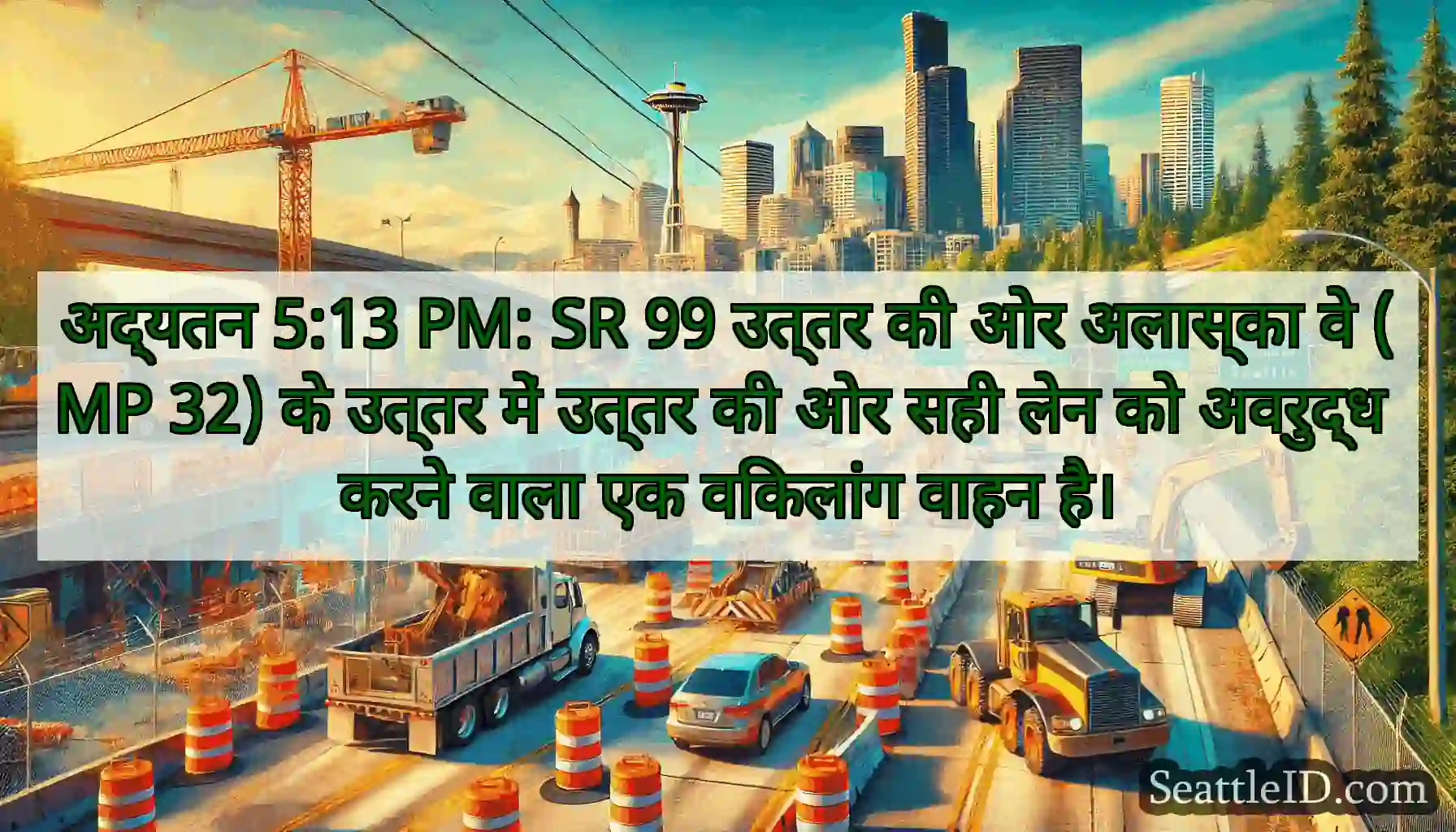अद्यतन 5:13 PM: SR 99 उत्तर की ओर अलास्का वे (MP